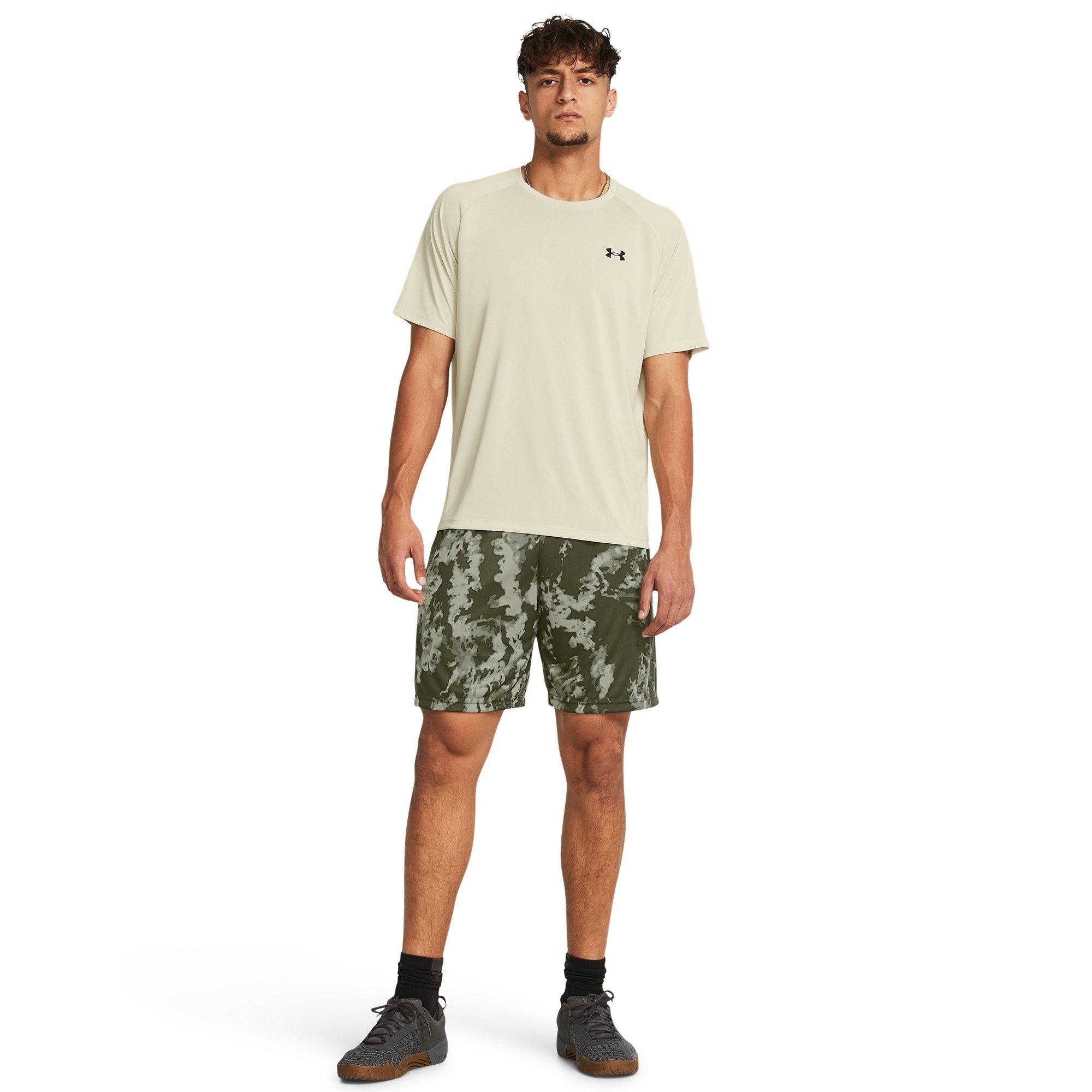 M.Green/Black - Under Armour - Men's Tech Print Performance Gym Shorts - 4