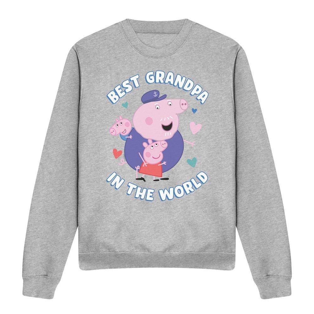 Grey - Hasbro - Peppa Pig Best Grandpa In The World Sweatshirt He - 4