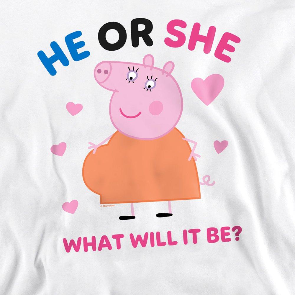White - Hasbro - Peppa Pig Mummy Pig He Or She Womens Sweatshirt W - 2