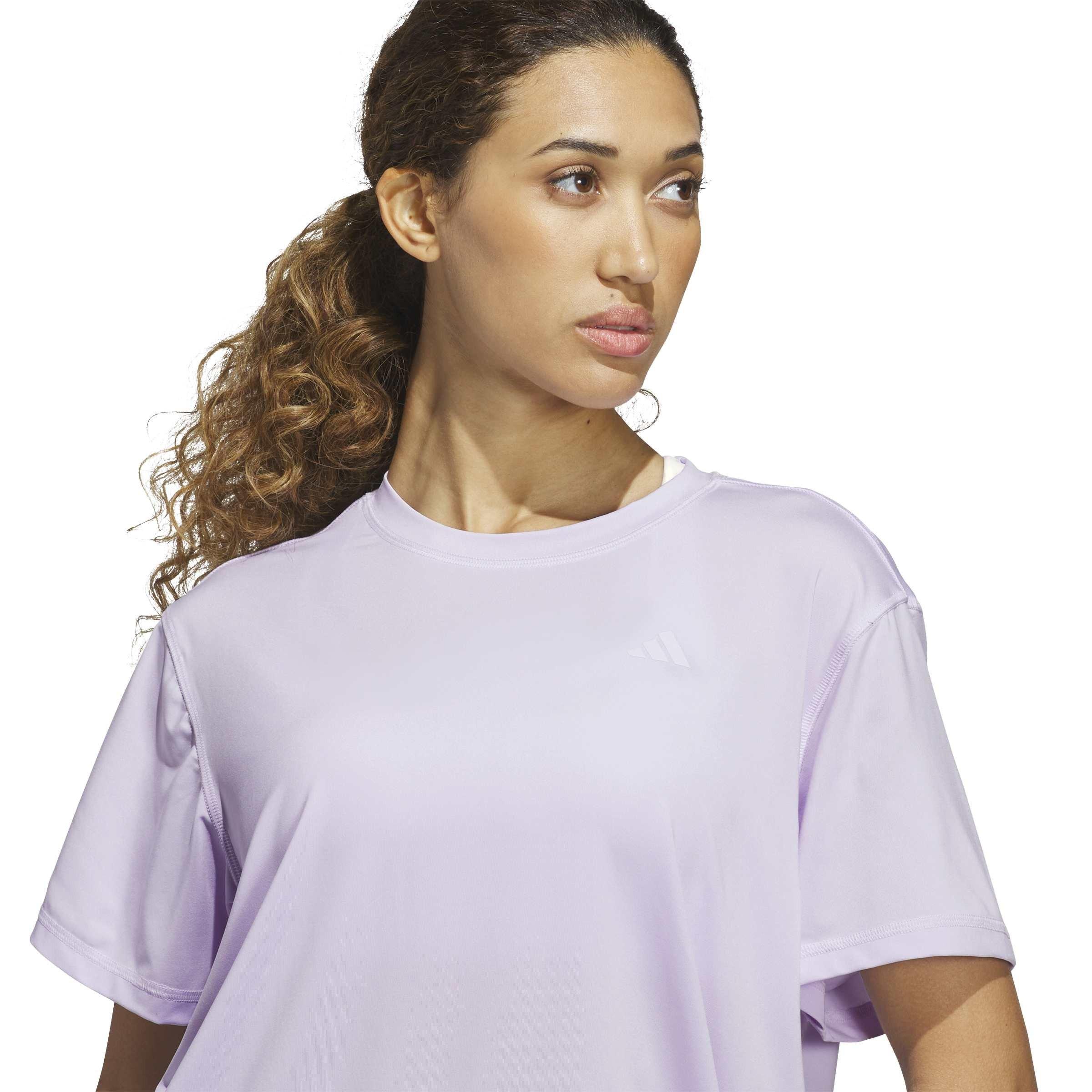 Frozen Purple - adidas - Women's D4T Everyday Training Short-Sleeve T-Shirt - 4