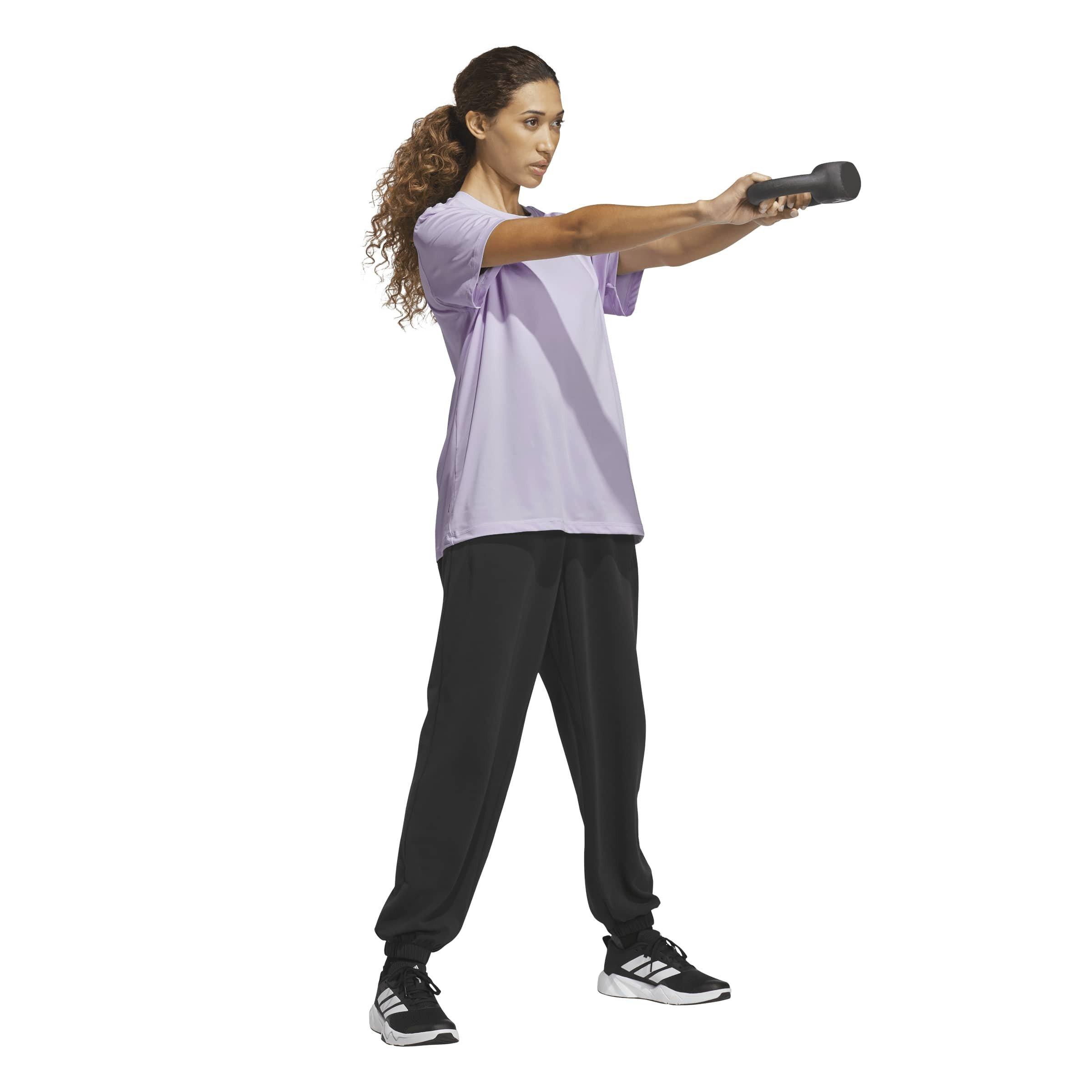 Frozen Purple - adidas - Women's D4T Everyday Training Short-Sleeve T-Shirt - 5