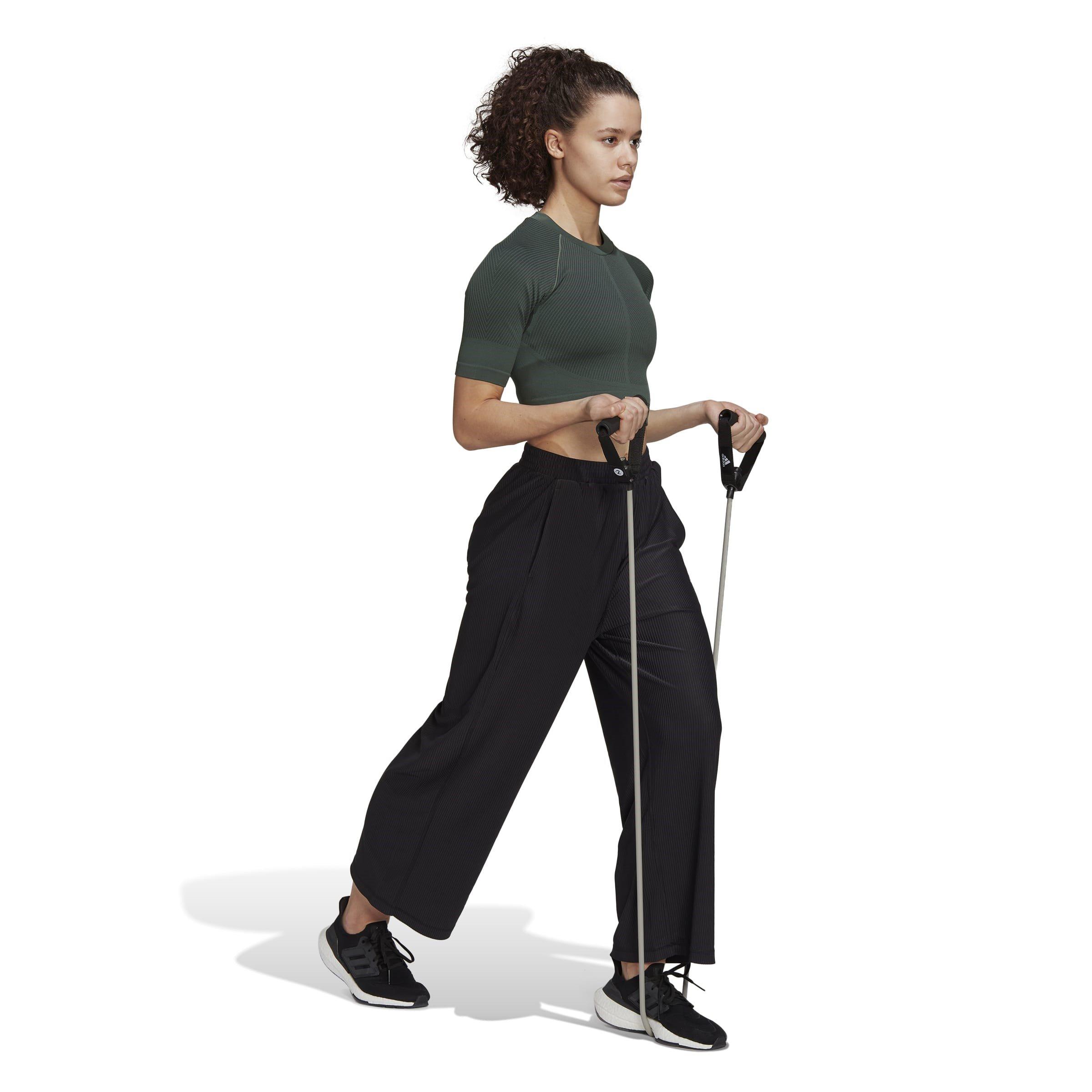 Green/Black - adidas - AEROKNIT Training T-Shirt - 4