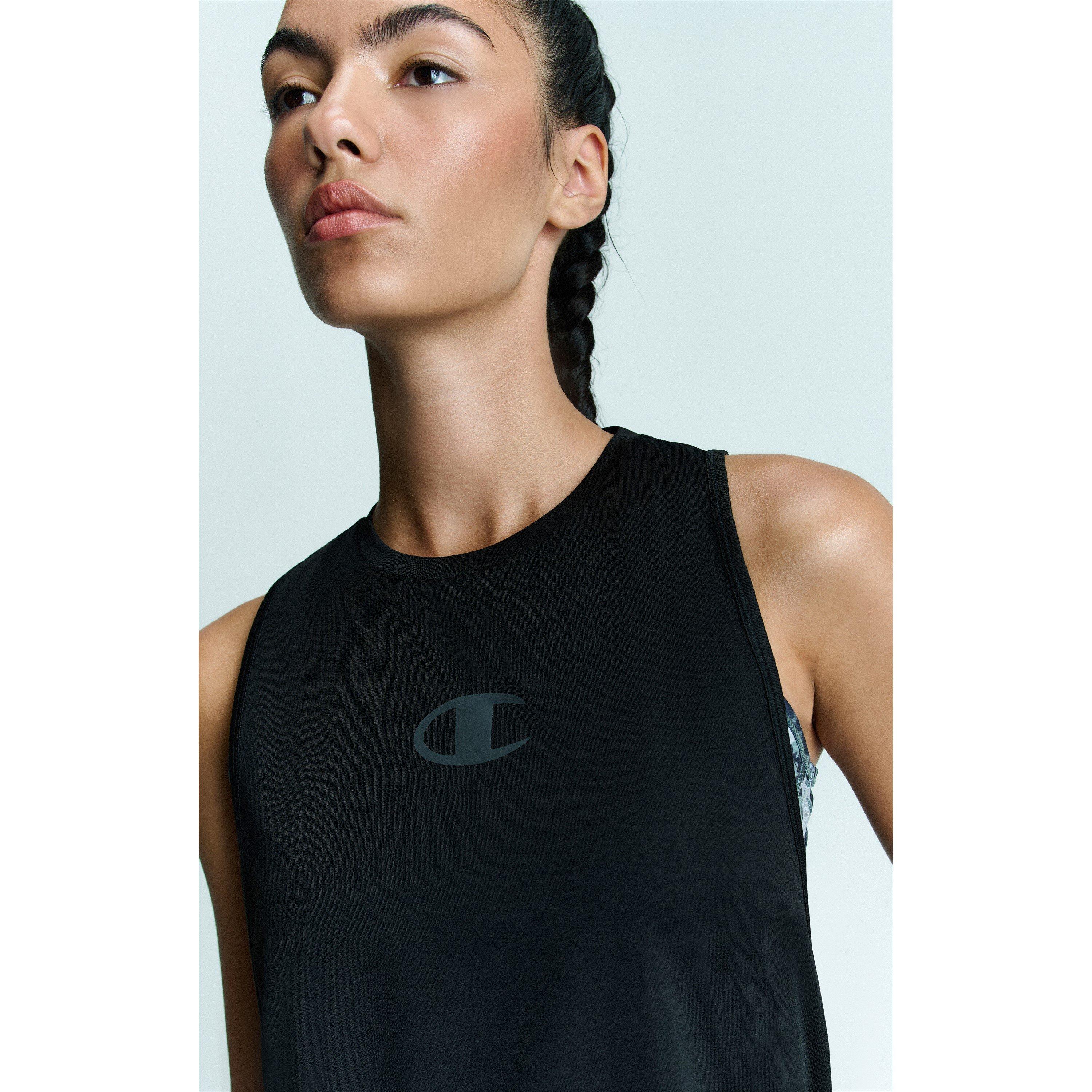 Crna - Champion - Women's Short Sleeve Performance Gym Top - 4