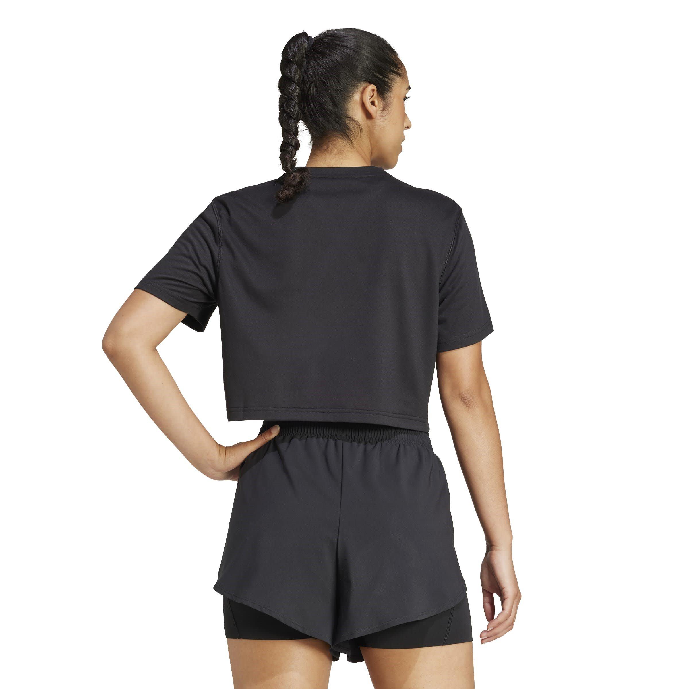 Black - adidas - adidas Train Essentials Boxy Womens Performance T-Shirt - 3