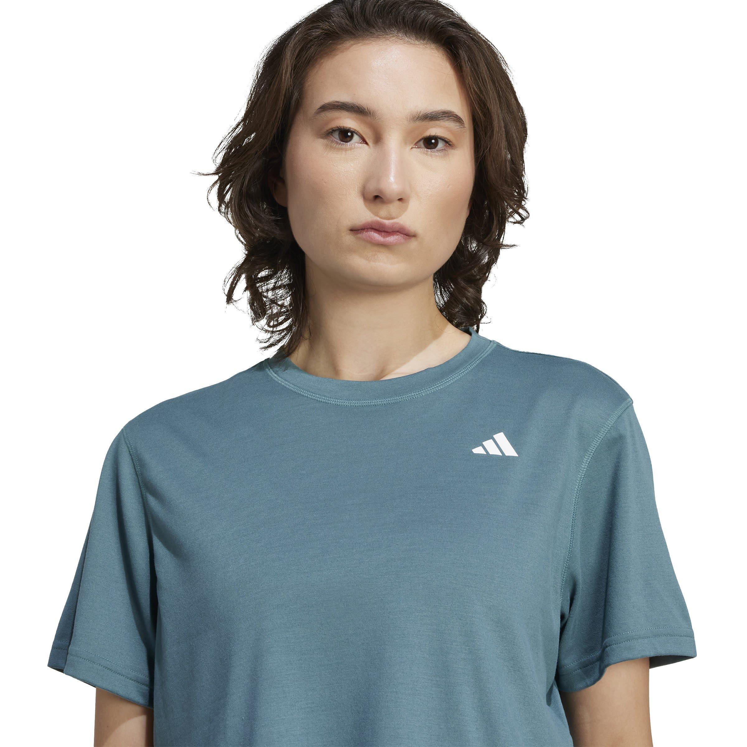 Preloved Teal - adidas - Train Essentials Boxy Womens Performance T-Shirt - 4