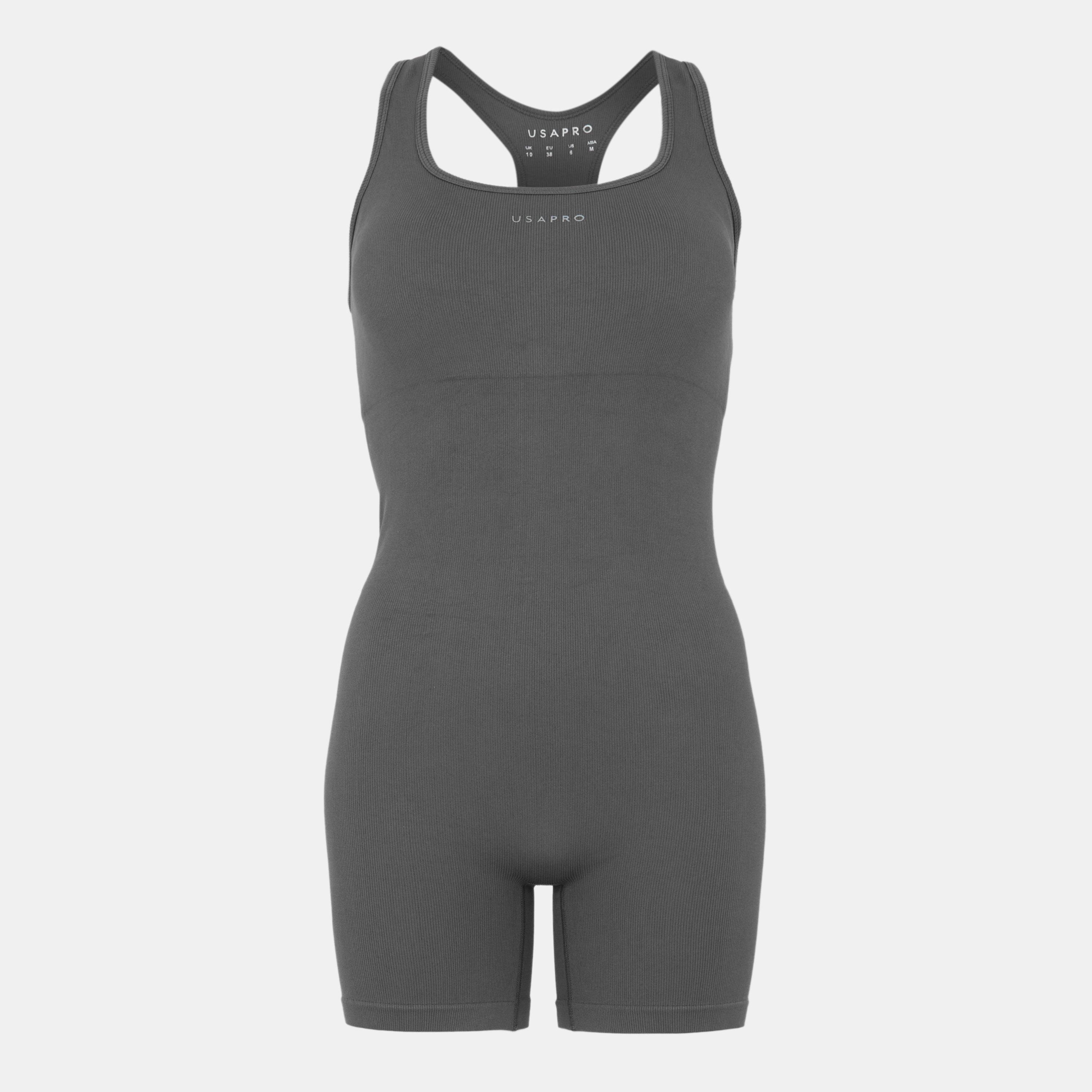 Shark Grey - USA Pro - x Sophie Habboo Seamless Unitard - 1