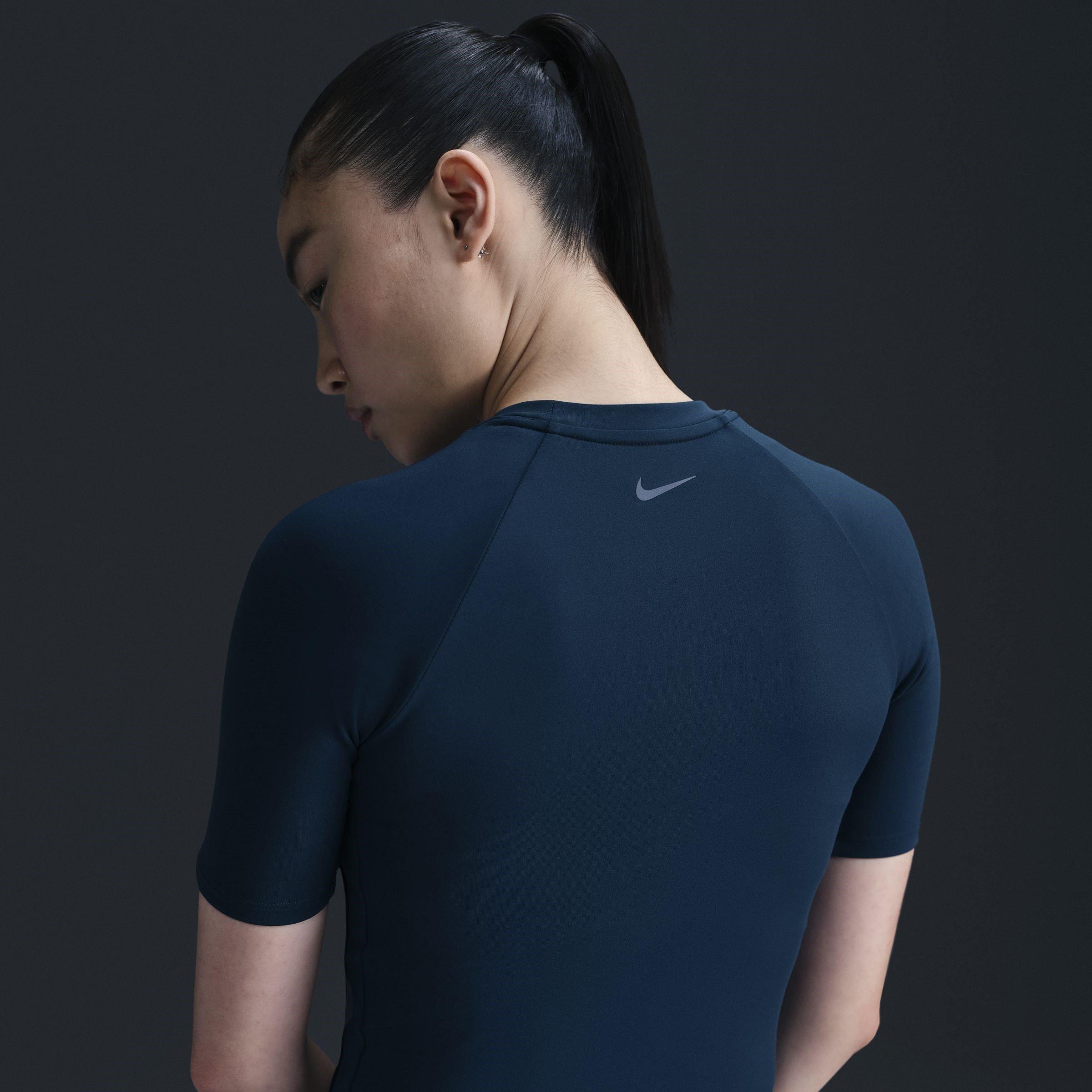 Armory Nvy/Blk - Nike - One Fitted Womens Dri FIT Cropped Top - 2