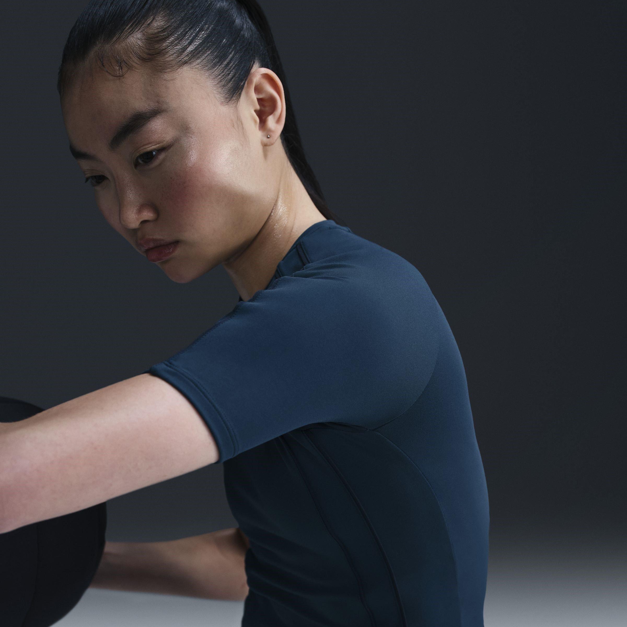 Armory Nvy/Blk - Nike - One Fitted Womens Dri FIT Cropped Top - 3