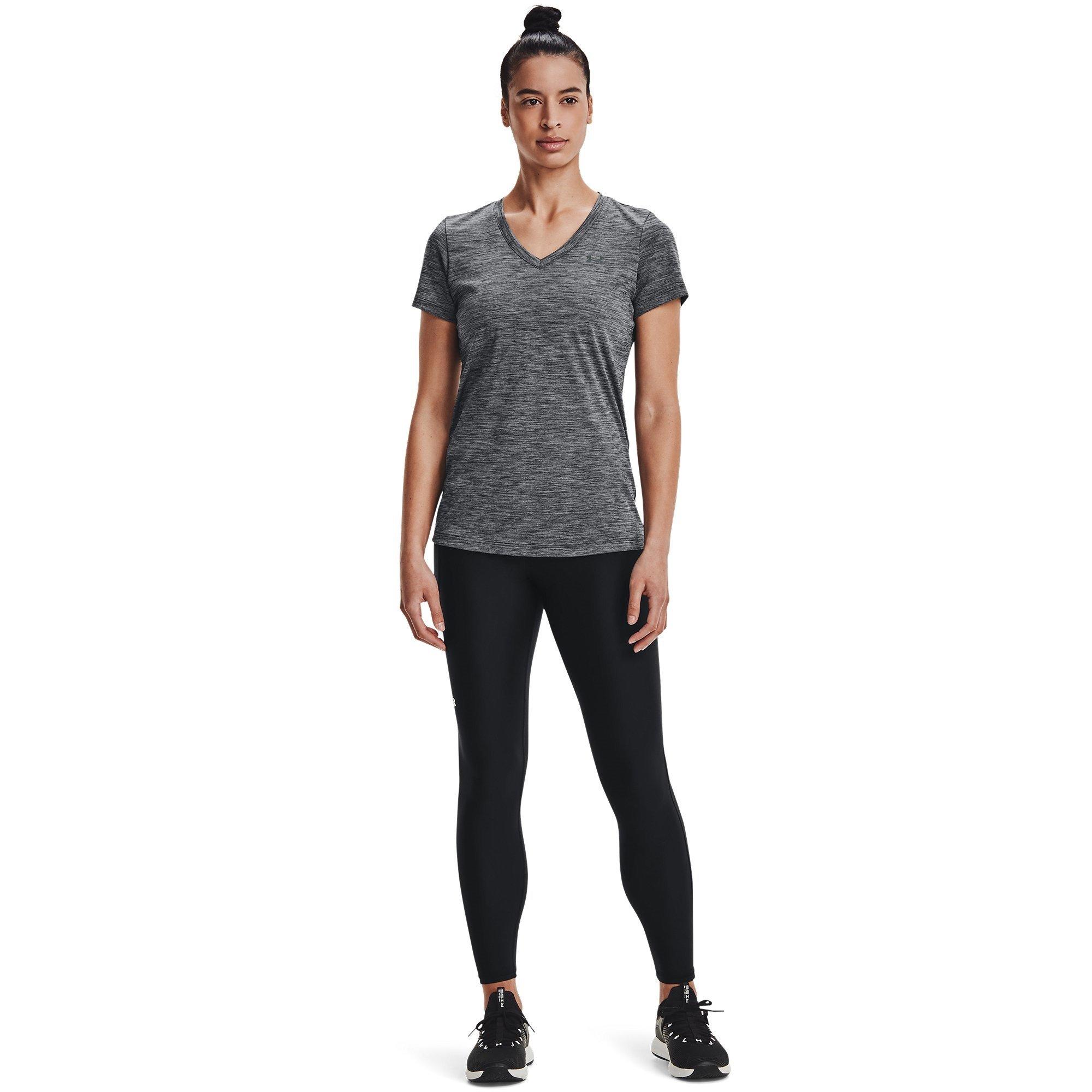 Blk/Rhino Gray - Under Armour - Velocity Vneck T-Shirt Womens - 4