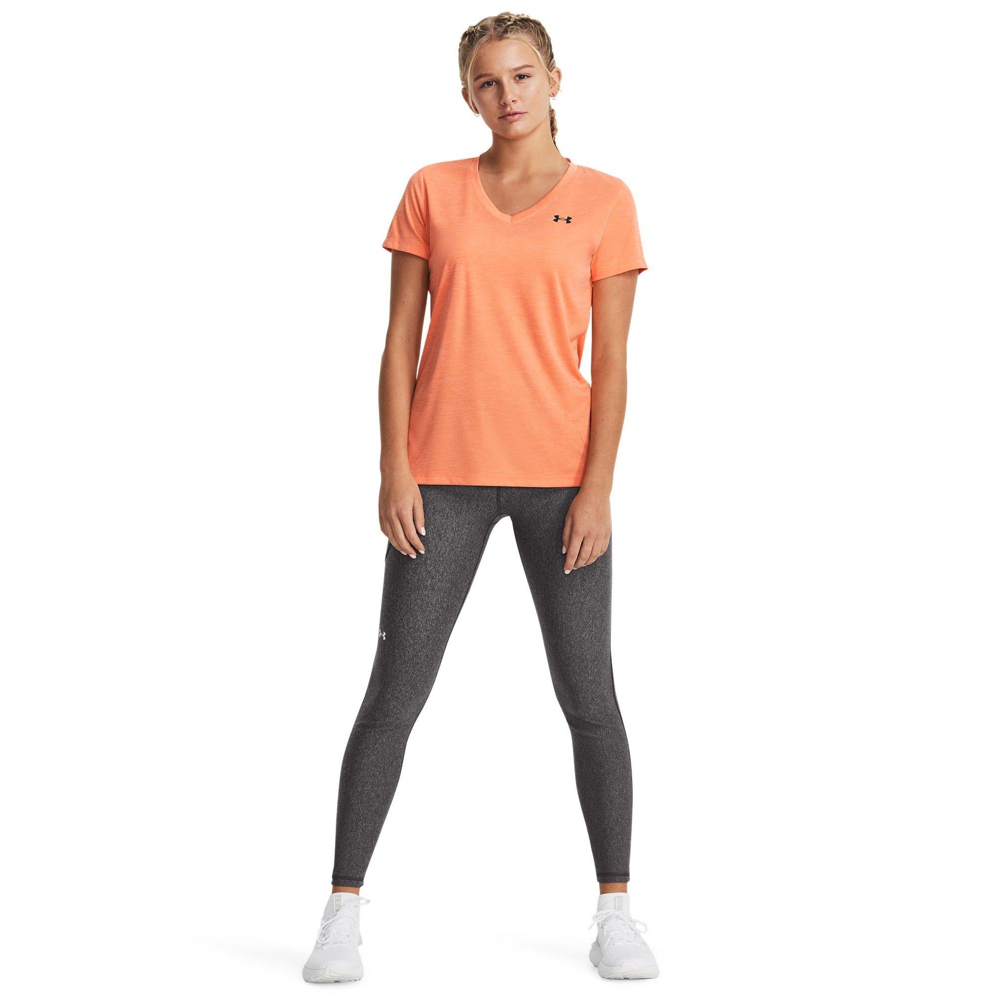 Afterglow/Black - Under Armour - Velocity Vneck T-Shirt Womens - 4