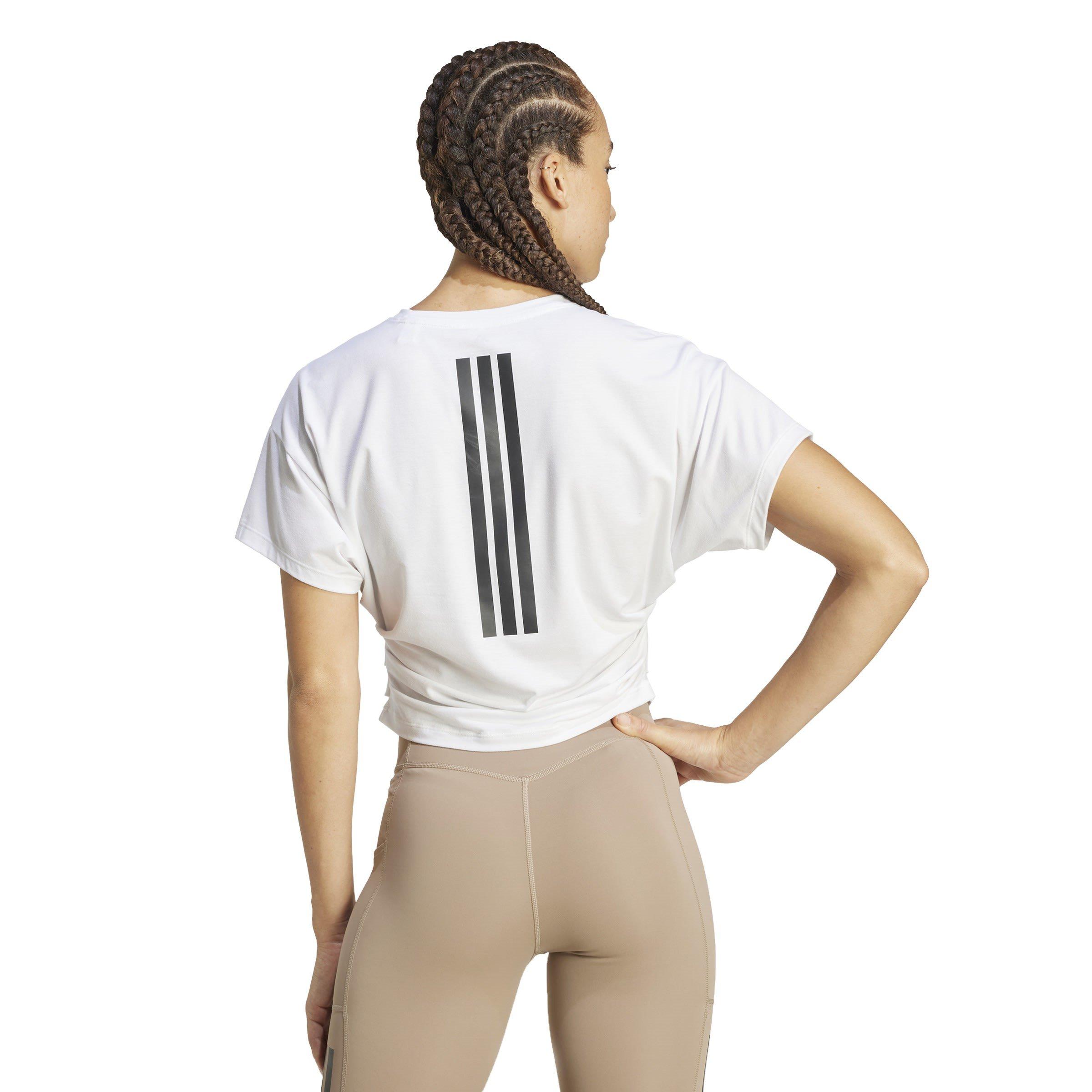 White - adidas - Power Womens Performance T-Shirt - 3
