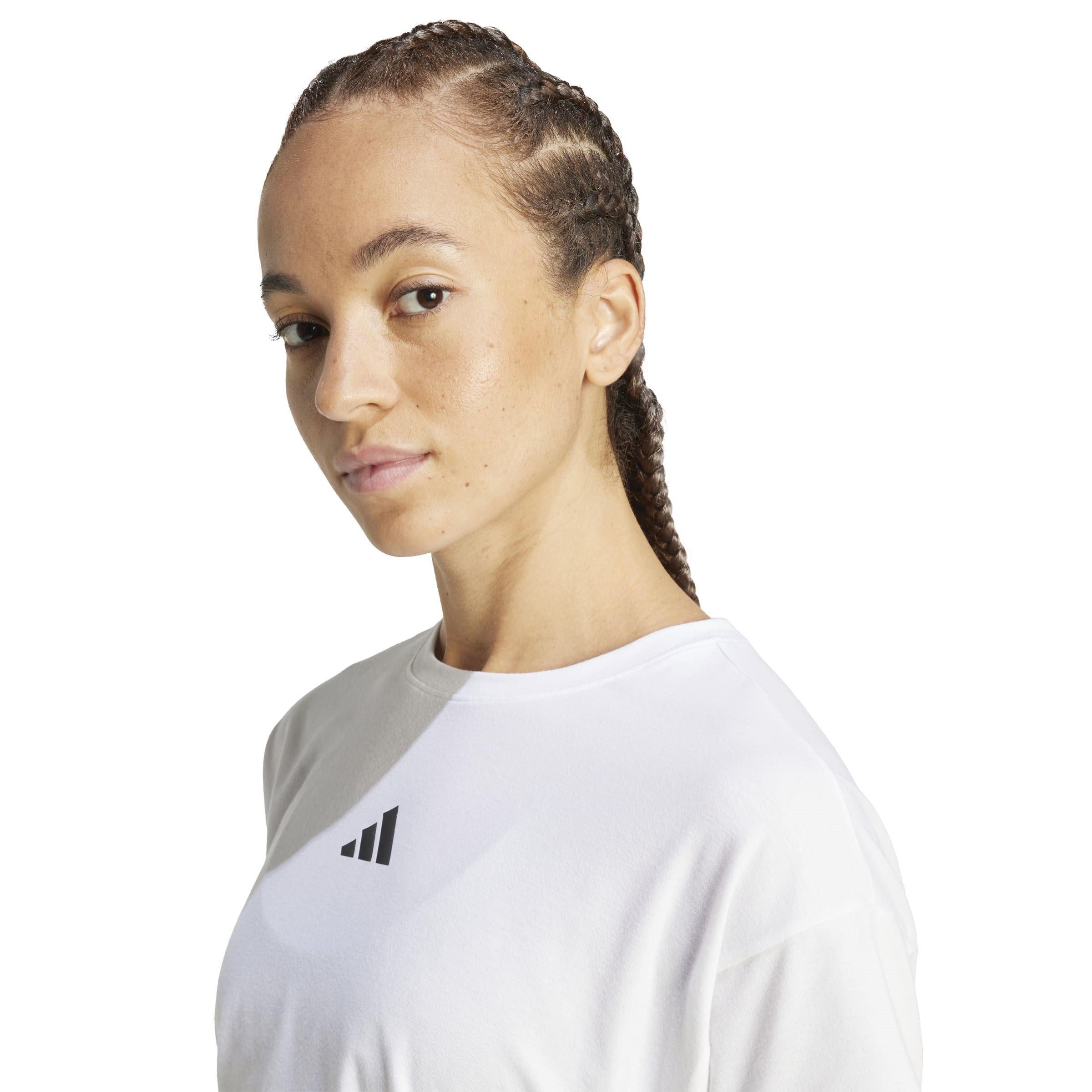 White - adidas - Power Womens Performance T-Shirt - 5