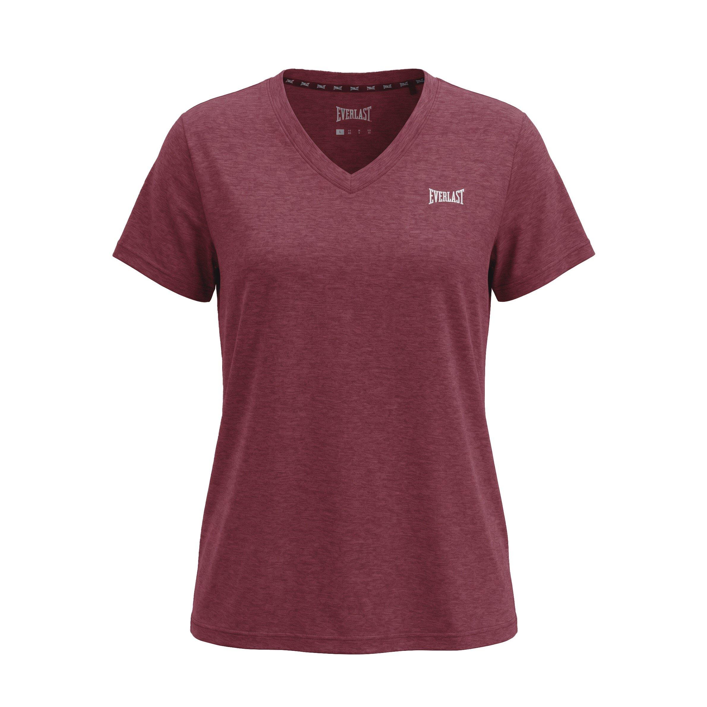 Burgunder - Everlast - Everlast V-neck Tee Womens - 1