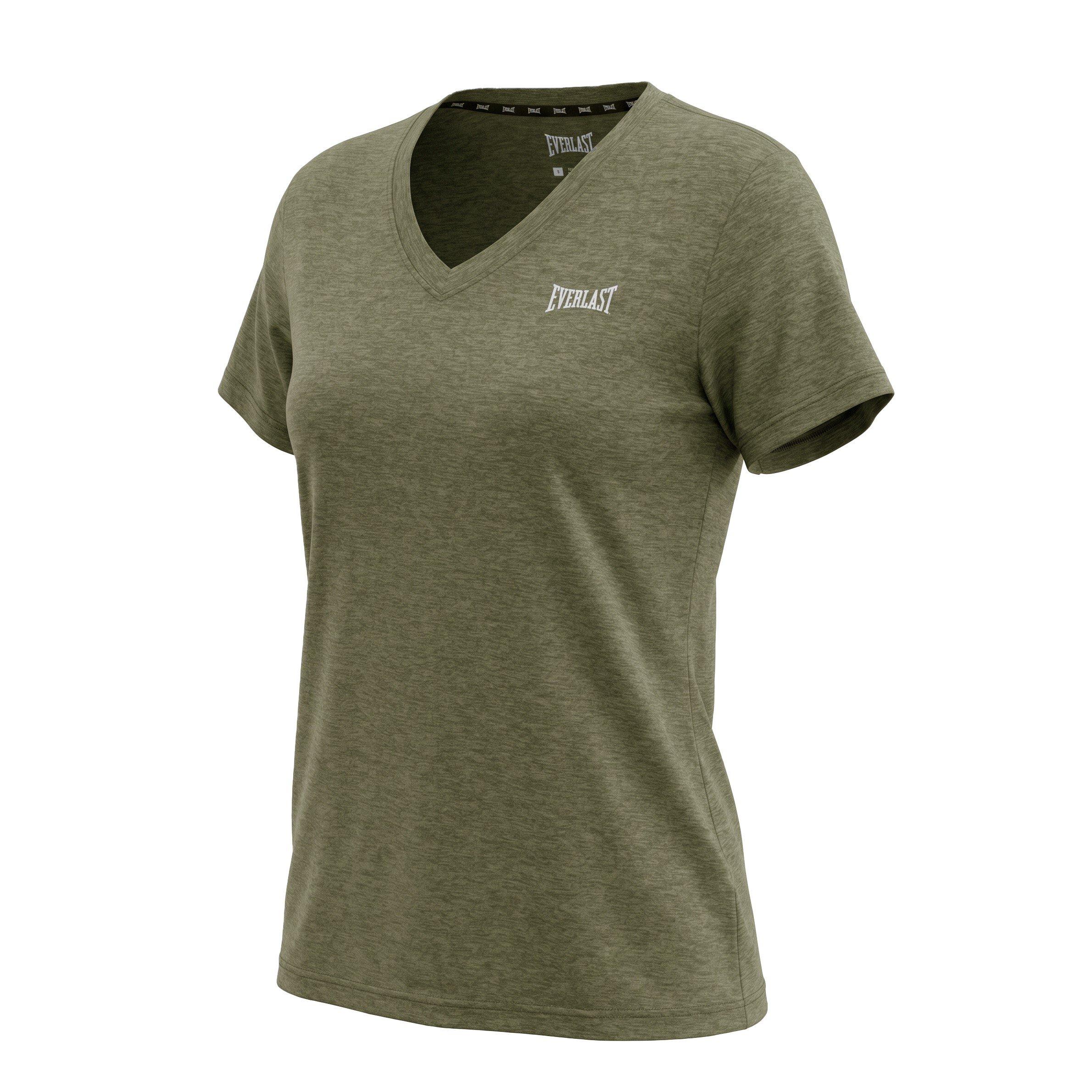 Khaki - Everlast - Everlast V-neck Tee Womens - 2