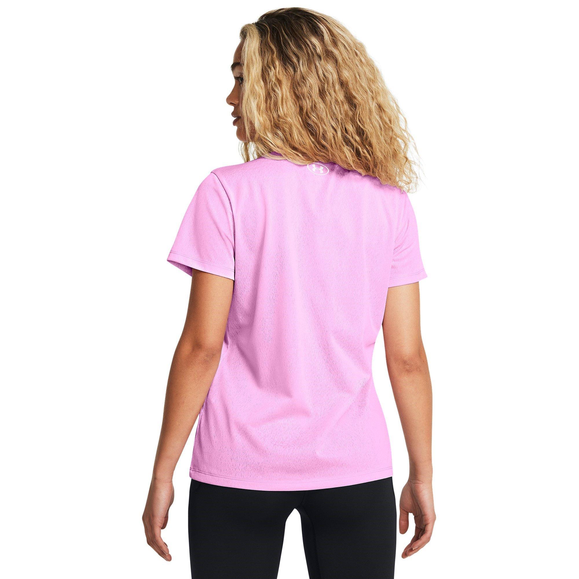 Rose - Under Armour - Women's Tech Riddle Short-Sleeve Performance Gym Top - 3