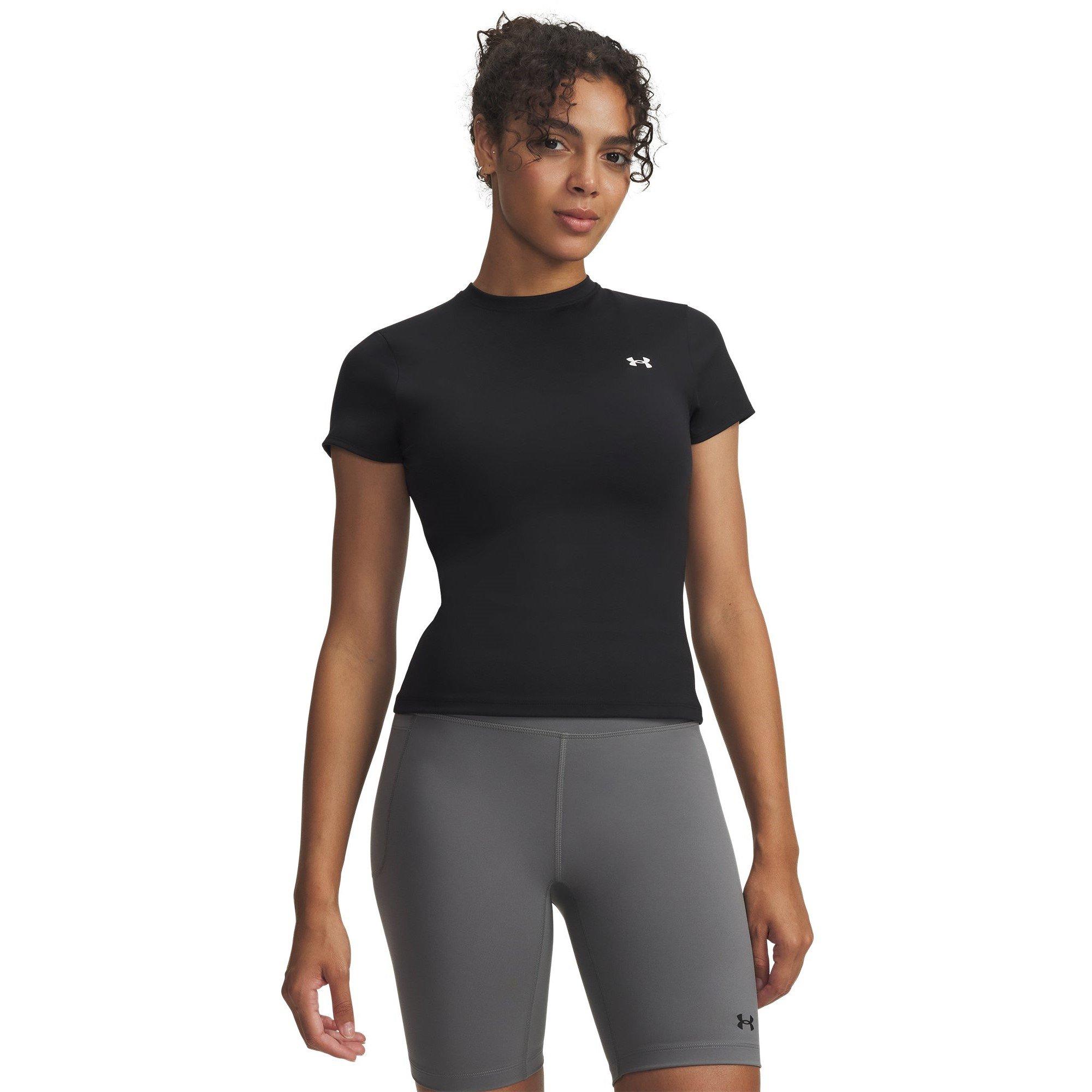Black - Under Armour - Womens Motion Short Sleeve Performance Gym Top - 1