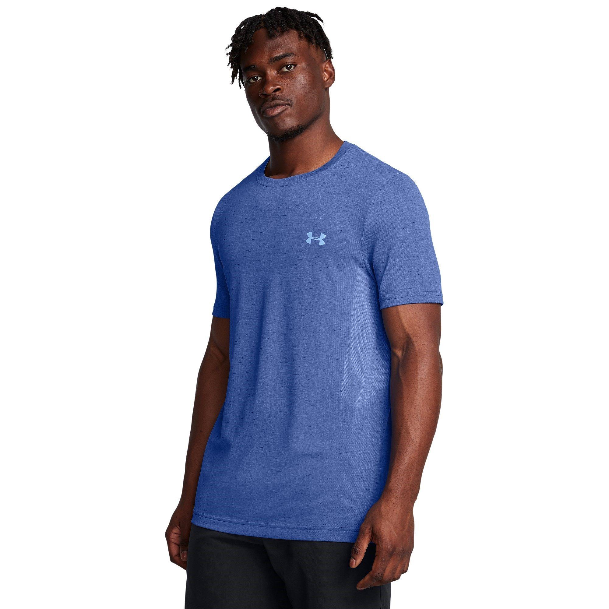 Tech Blue/Blue - Under Armour - Men's Vanish Seamless Short-Sleeve Performance Gym Top - 2