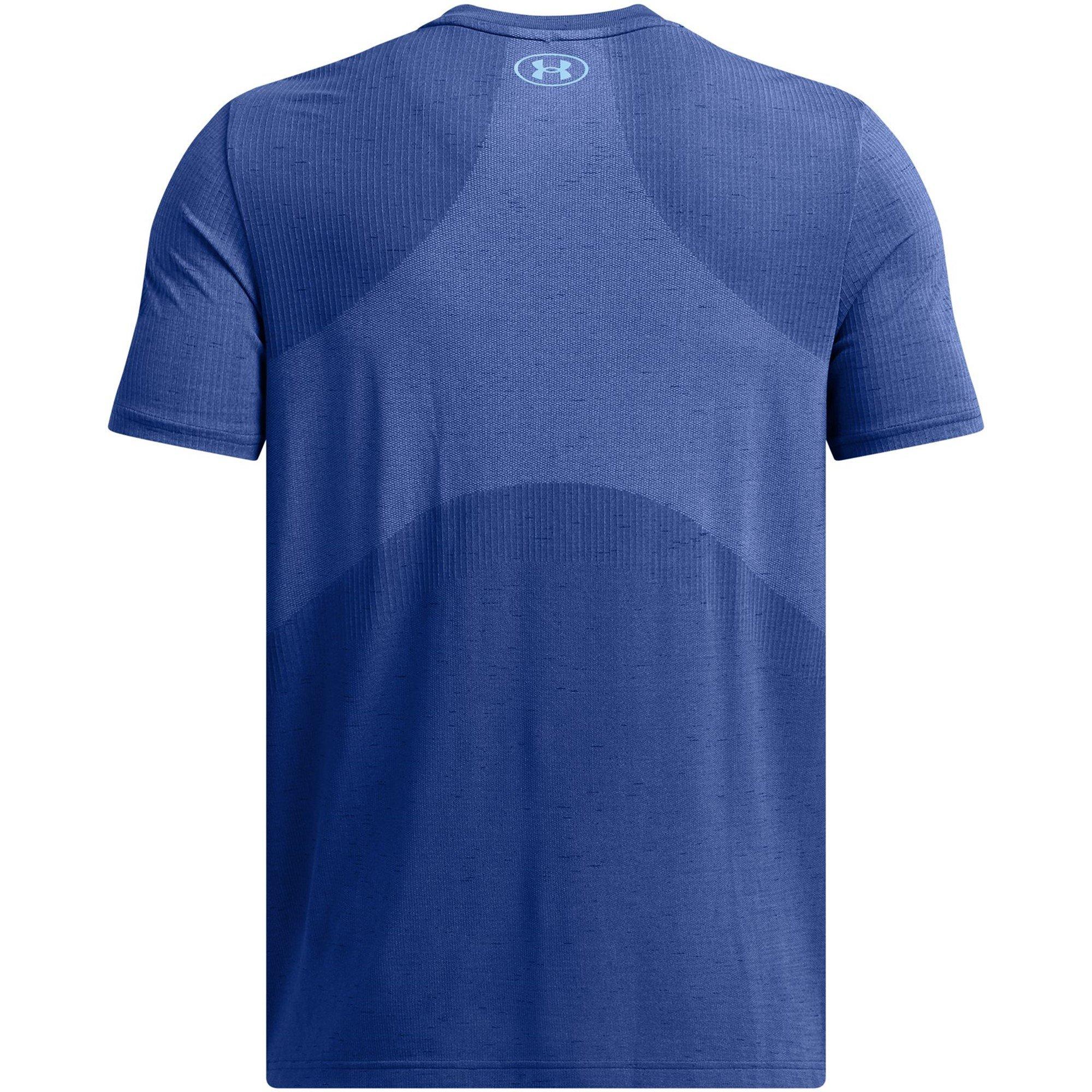 Tech Blue/Blue - Under Armour - Men's Vanish Seamless Short-Sleeve Performance Gym Top - 4
