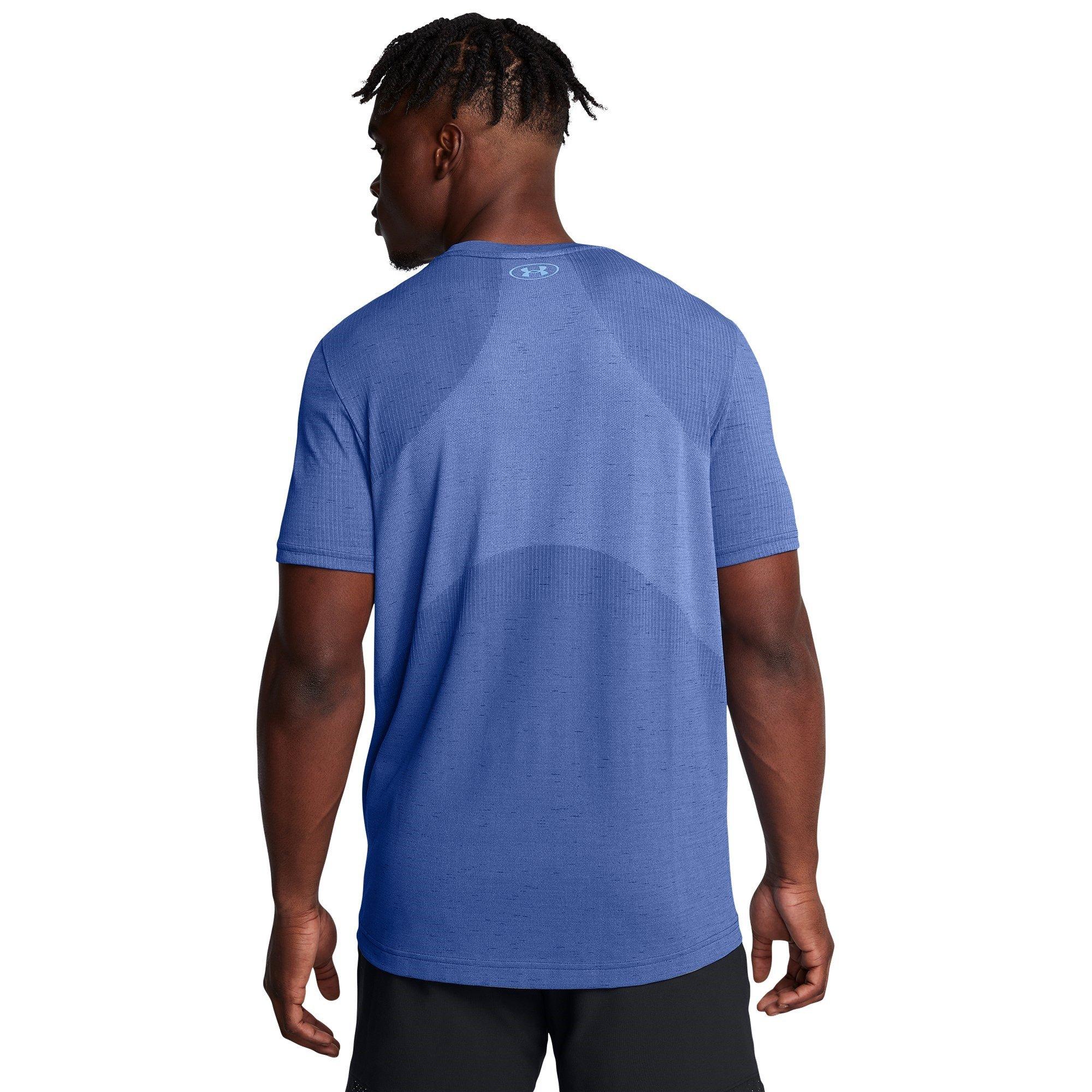 Tech Blue/Blue - Under Armour - Men's Vanish Seamless Short-Sleeve Performance Gym Top - 3