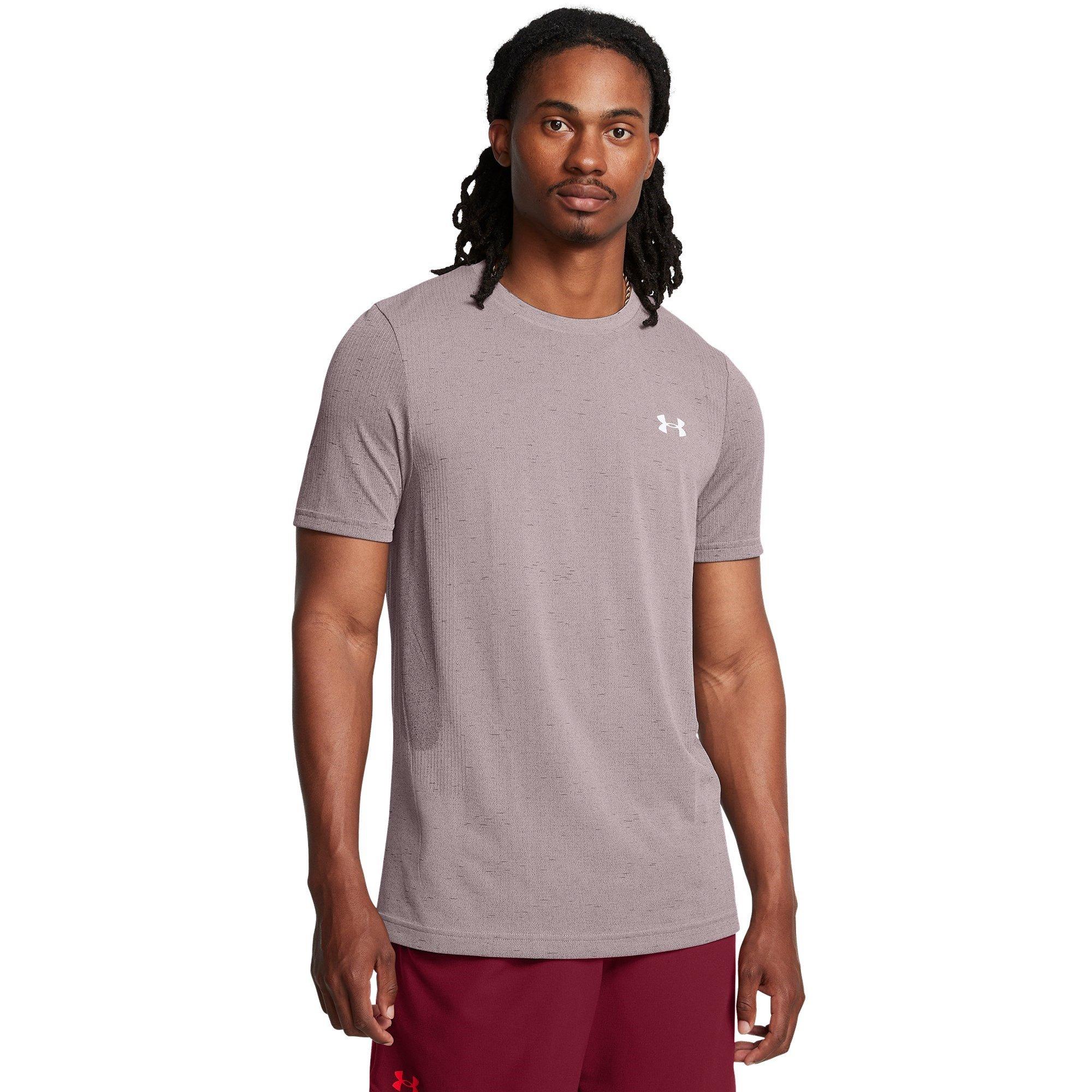 Tetra Gray/Wht - Under Armour - Vanish Seamless Short-Sleeve Performance Gym Top - 2