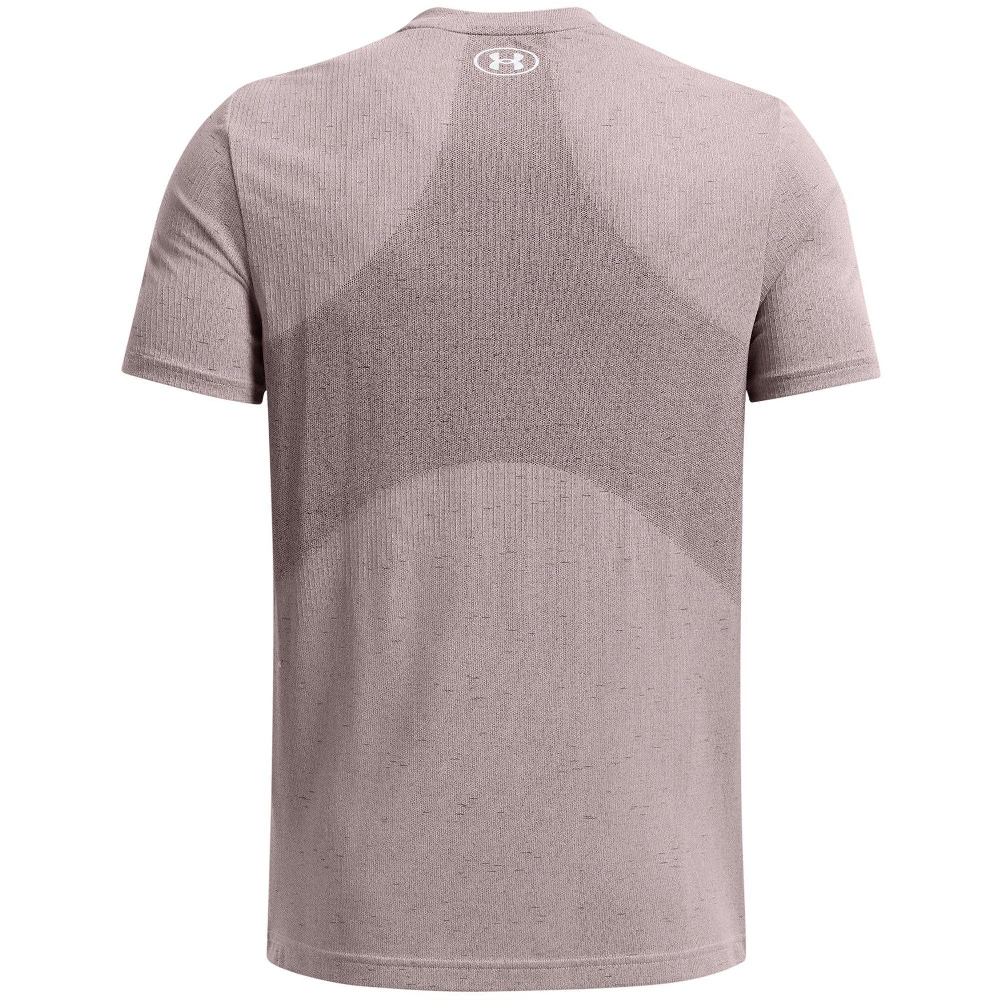 Tetra Gray/Wht - Under Armour - Vanish Seamless Short-Sleeve Performance Gym Top - 4