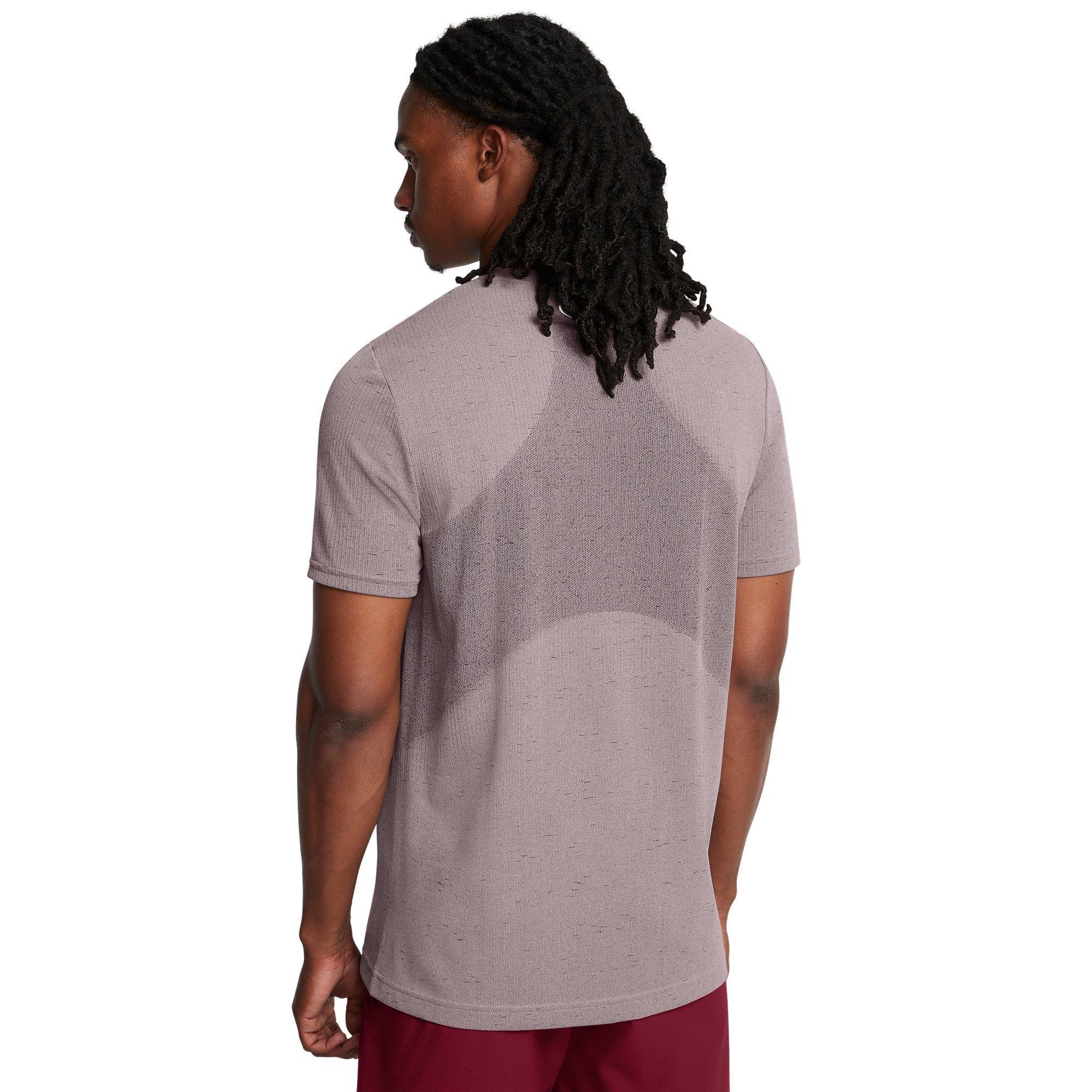 Tetra Gray/Wht - Under Armour - Vanish Seamless Short-Sleeve Performance Gym Top - 3