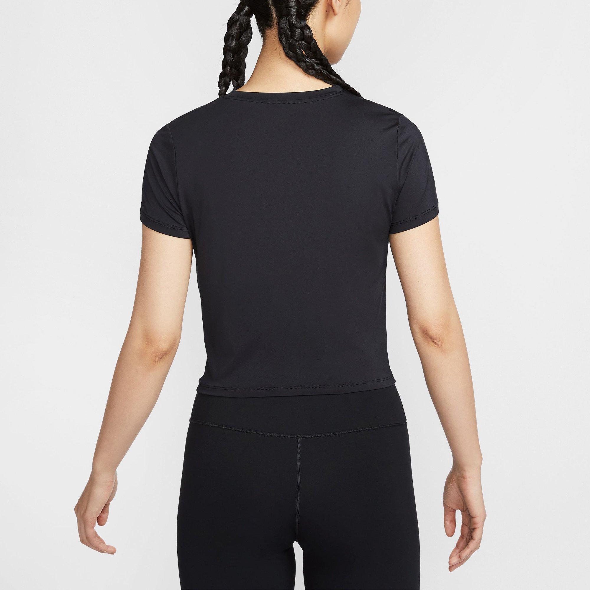 Black/Black - Nike - Nike One Classic Twist Womens Dri-FIT Performance T-Shirt - 2