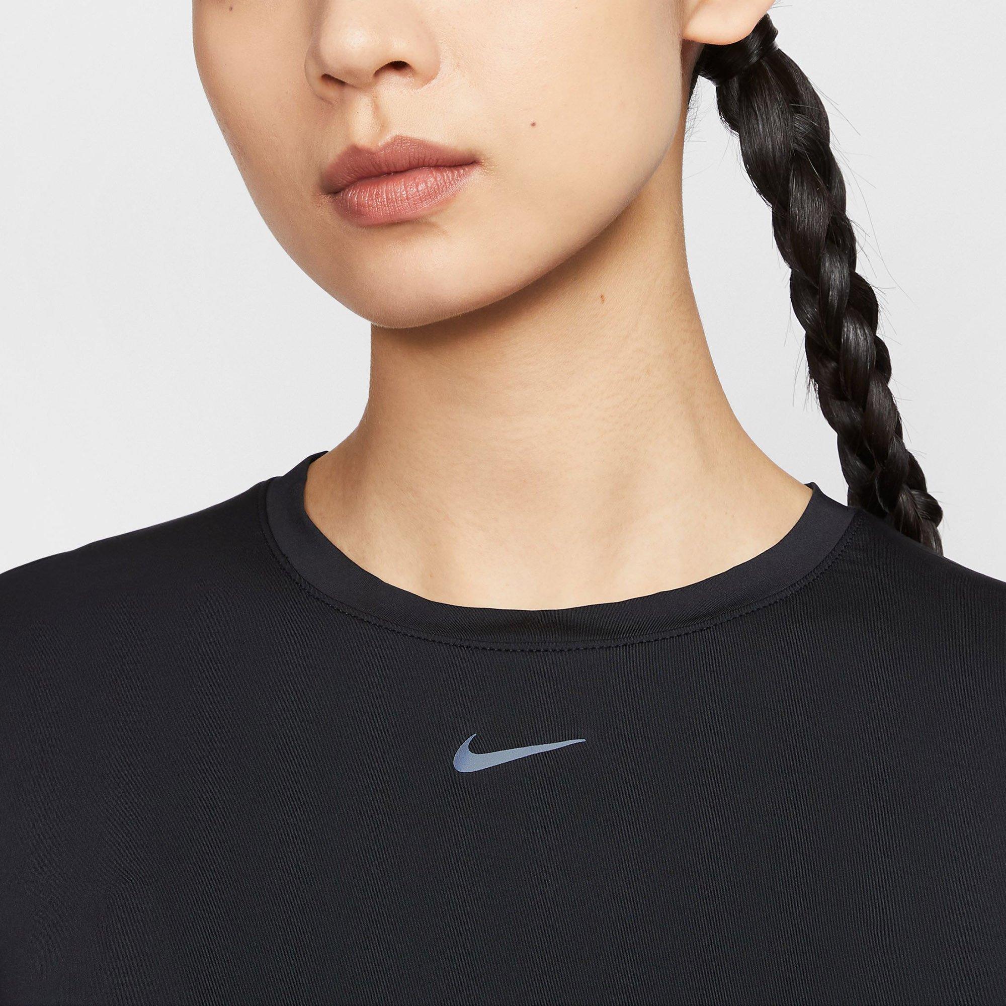 Black/Black - Nike - Nike One Classic Twist Womens Dri-FIT Performance T-Shirt - 3