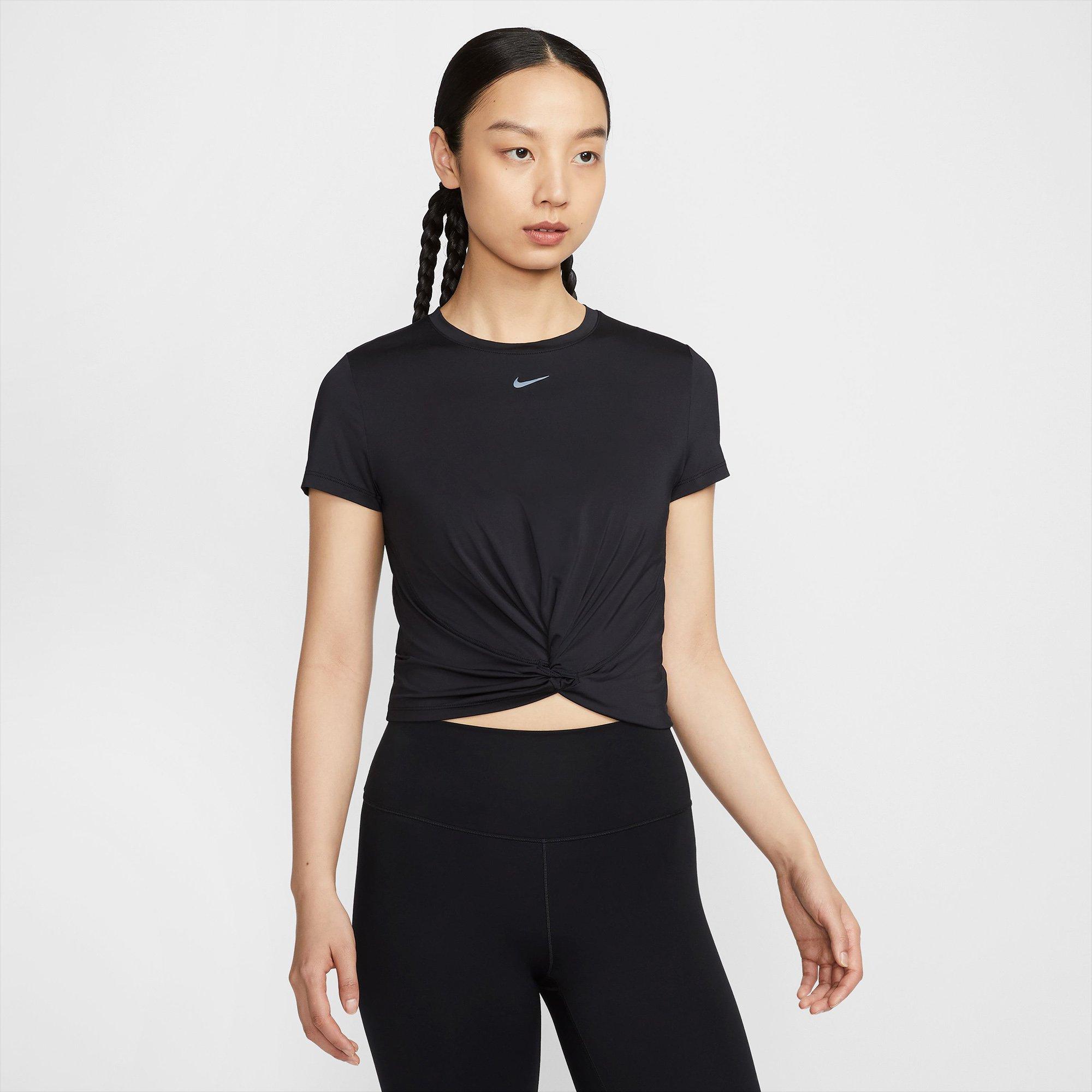 Black/Black - Nike - Nike One Classic Twist Womens Dri-FIT Performance T-Shirt - 6