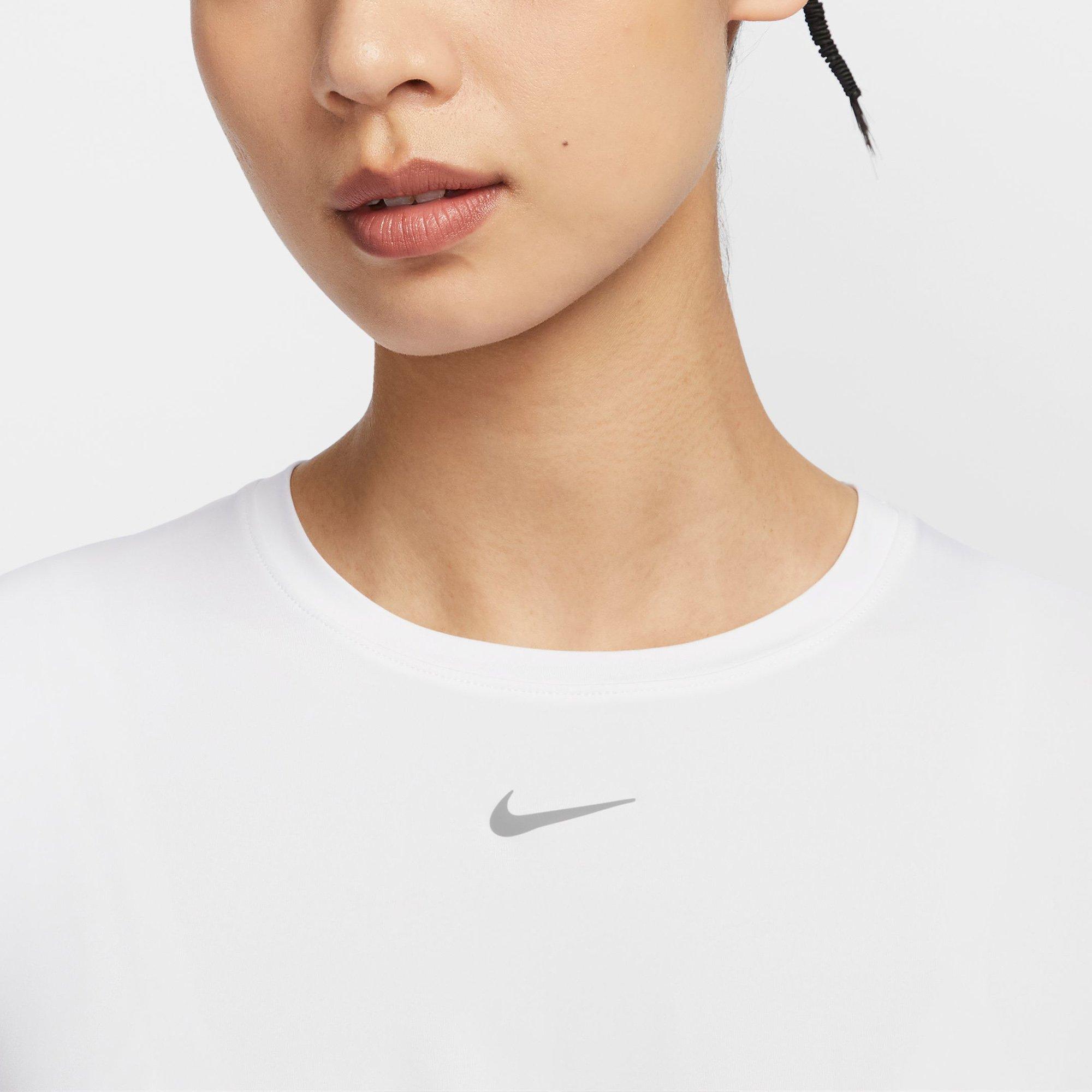 White/Black - Nike - One Classic Twist Womens Dri-FIT Performance T-Shirt - 3