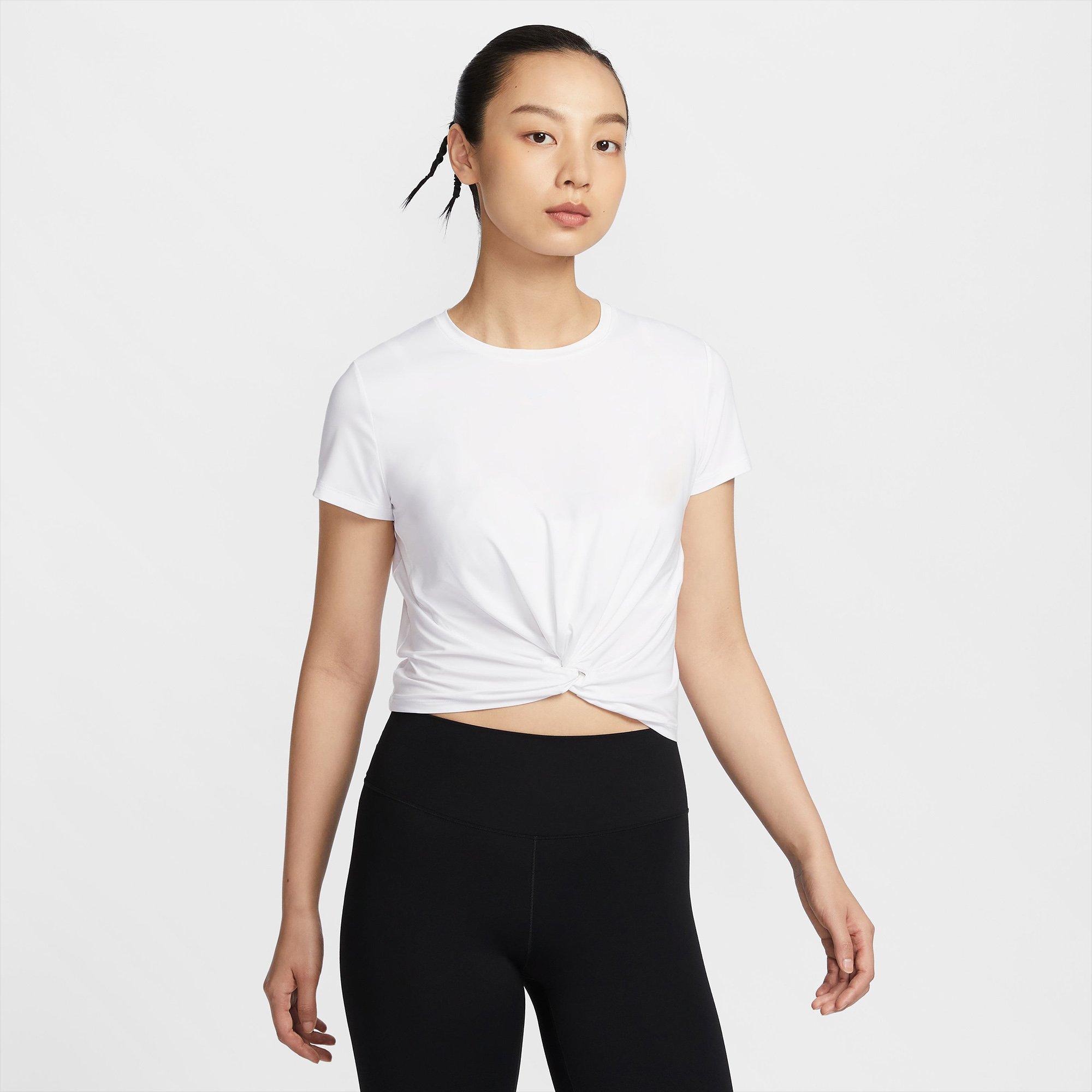 White/Black - Nike - One Classic Twist Womens Dri-FIT Performance T-Shirt - 6