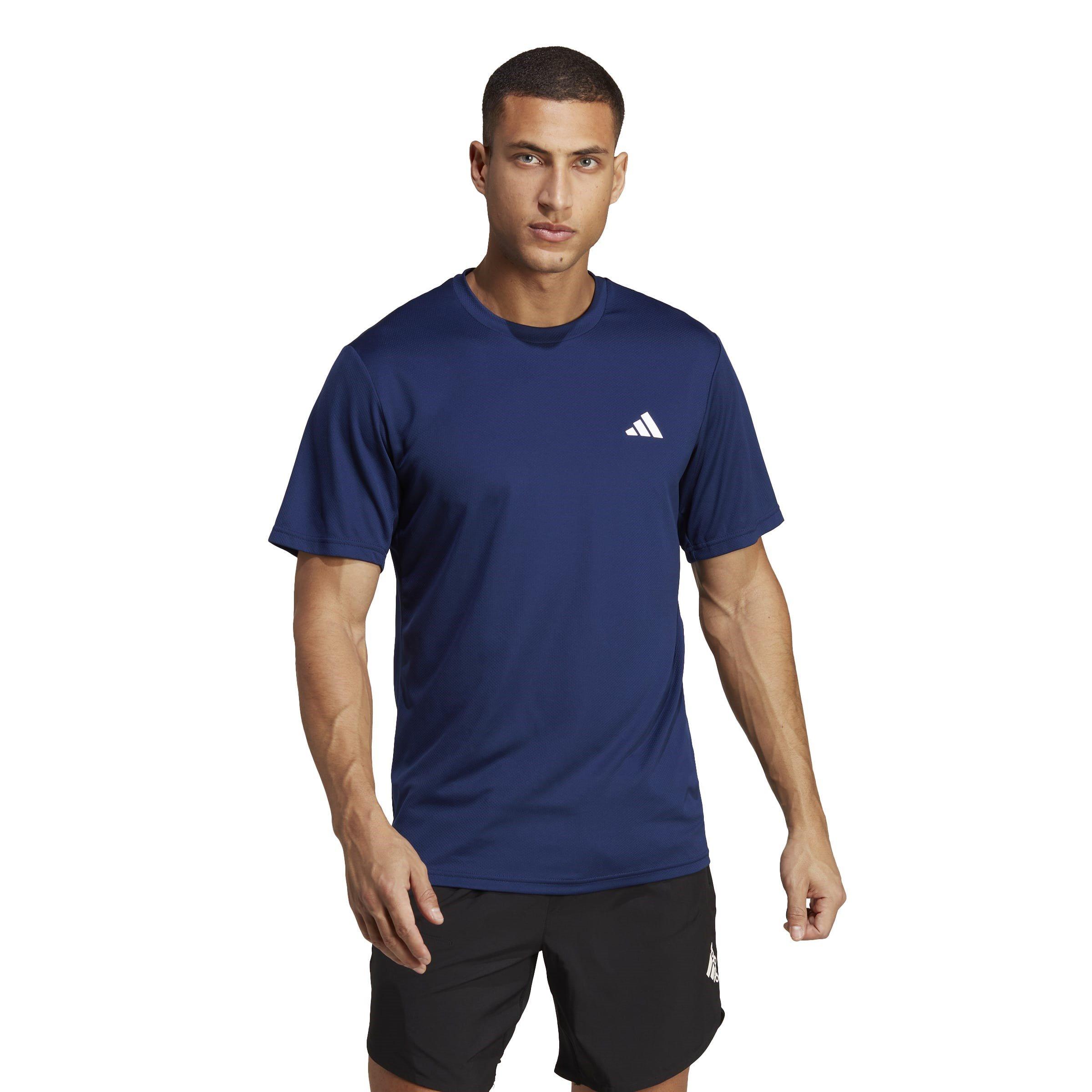 Dark Blue/White - adidas - Train Essentials Mens Performance T Shirt - 2