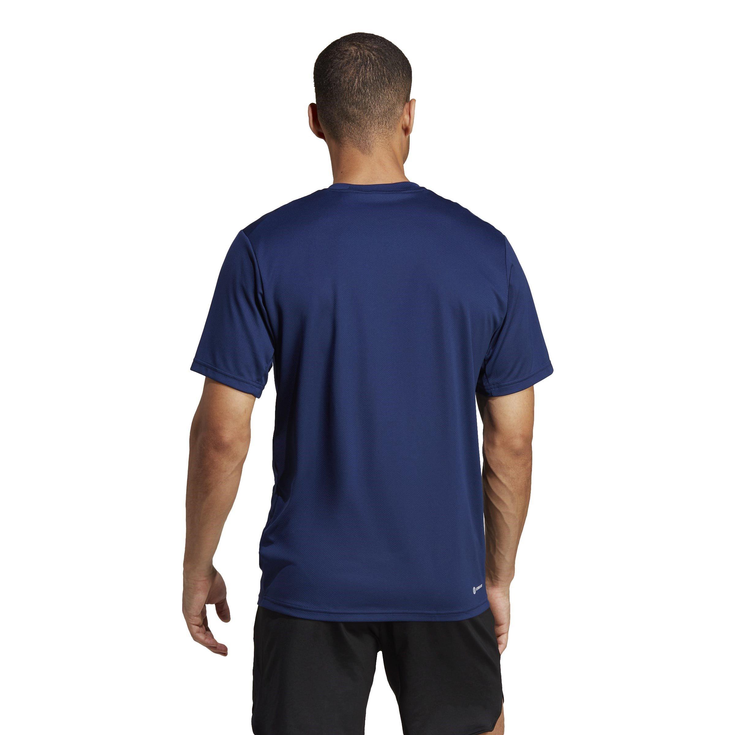 Dark Blue/White - adidas - Train Essentials Mens Performance T Shirt - 3