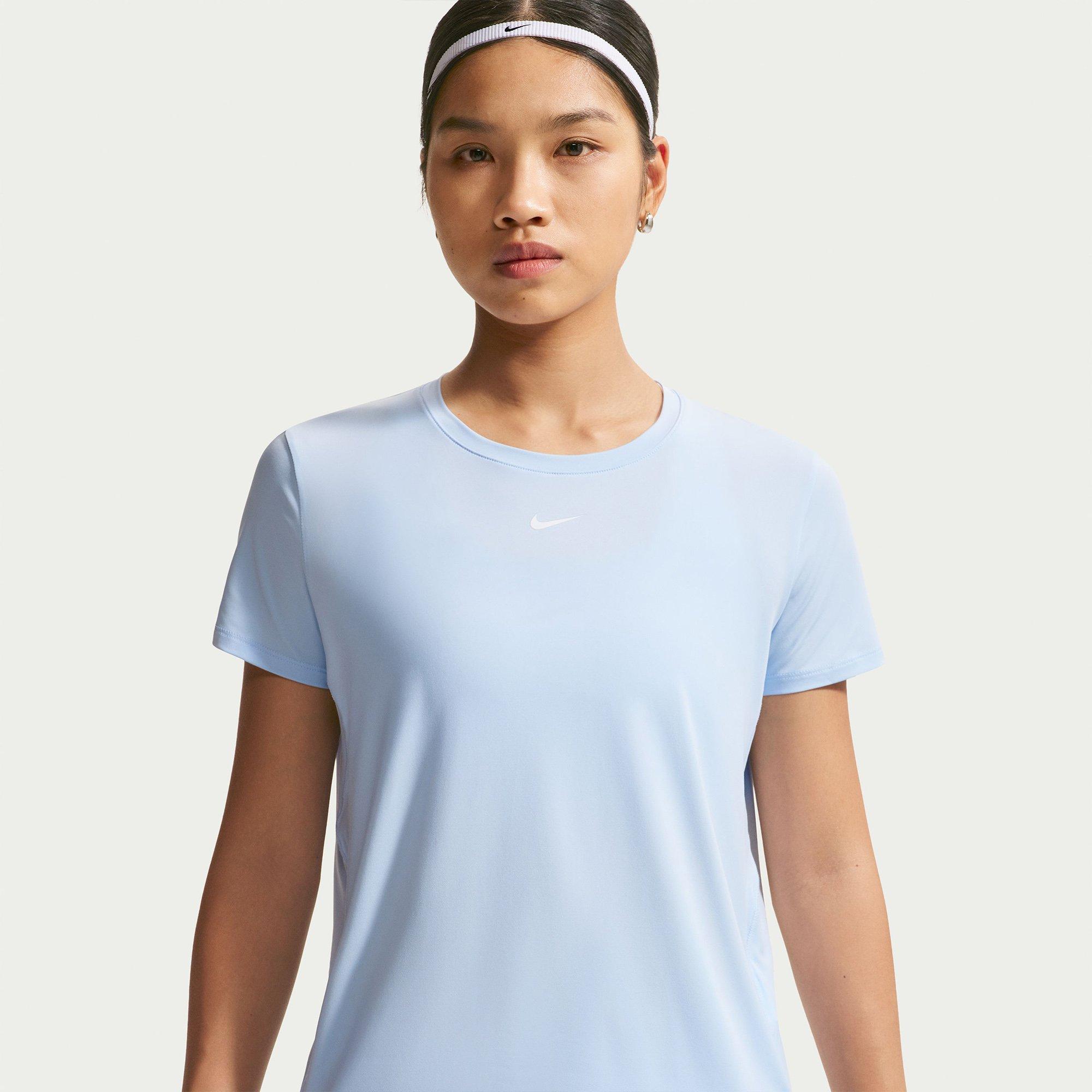 Hydro Blu/White - Nike - Dri FIT Classic Womens Performance T-Shirt - 3