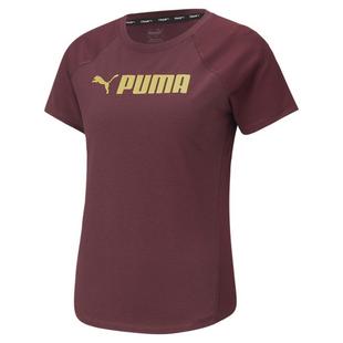 Aubergine - Puma - Fit Logo Womens Performance T Shirt - 1