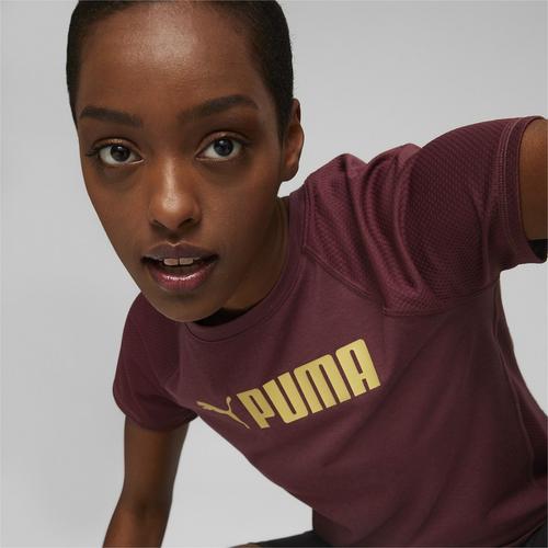 Aubergine - Puma - Fit Logo Womens Performance T Shirt - 3
