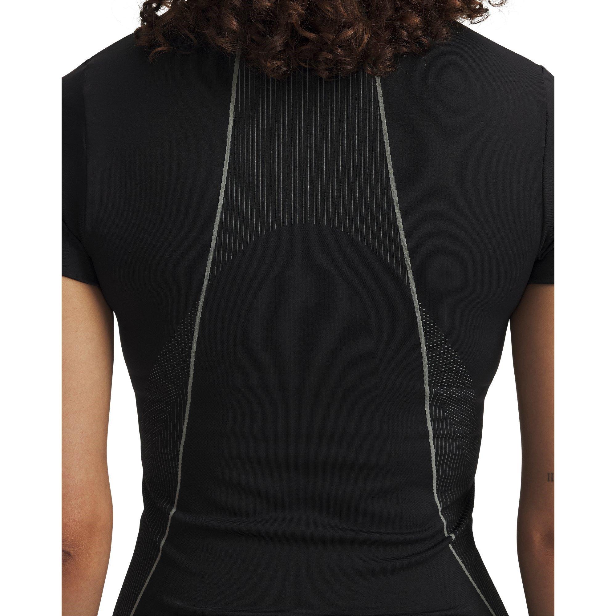 Black/Steel - Under Armour - Vanish Seamless Short Sleeve Performance Gym Top - 3