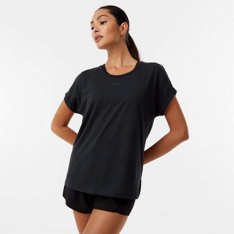 Noir - USA Pro - USA Short Sleeve Sports T-Shirt Womens - 1