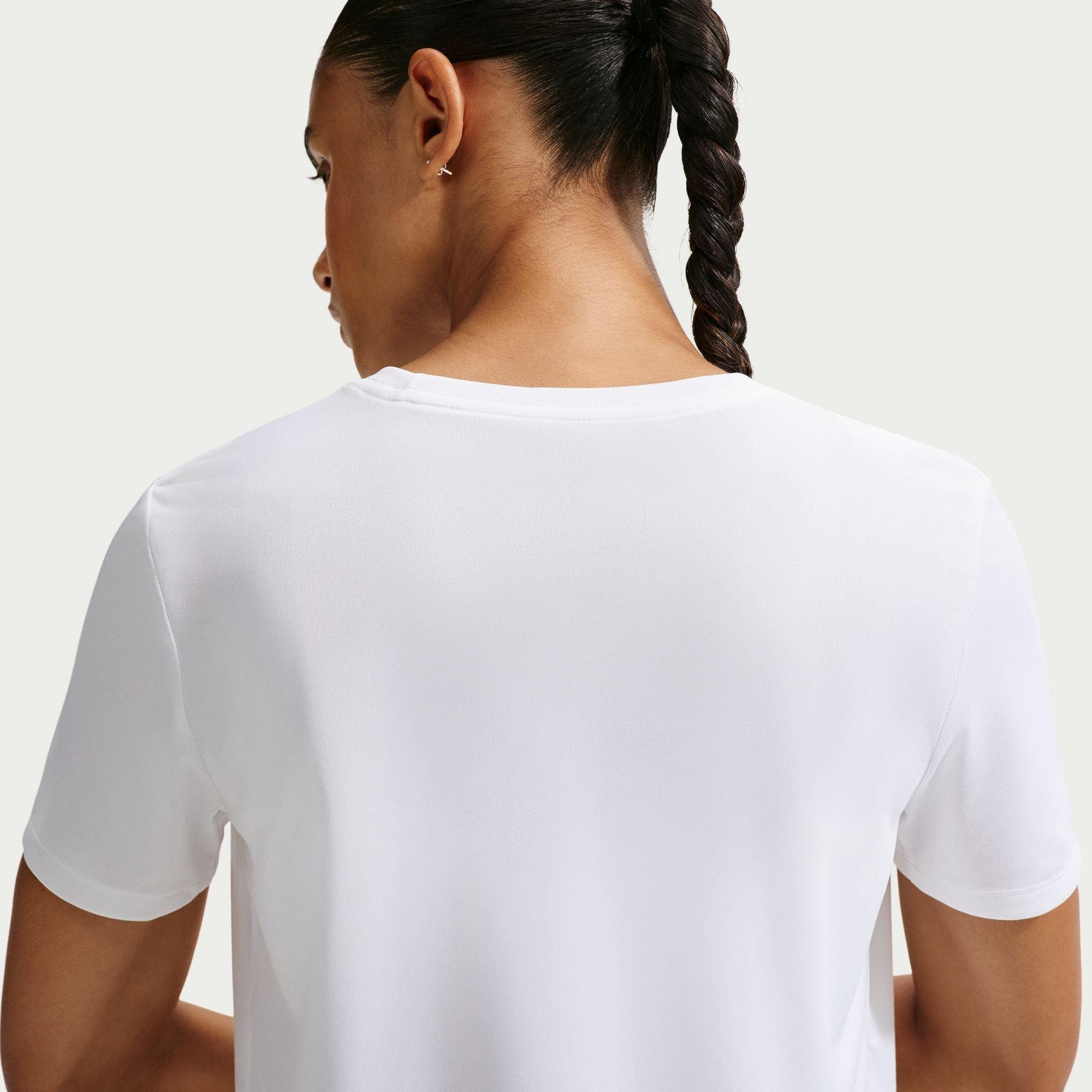 White/Black - Nike - Women's DF Relaxed Short Sleeve Performance Gym Top - 2