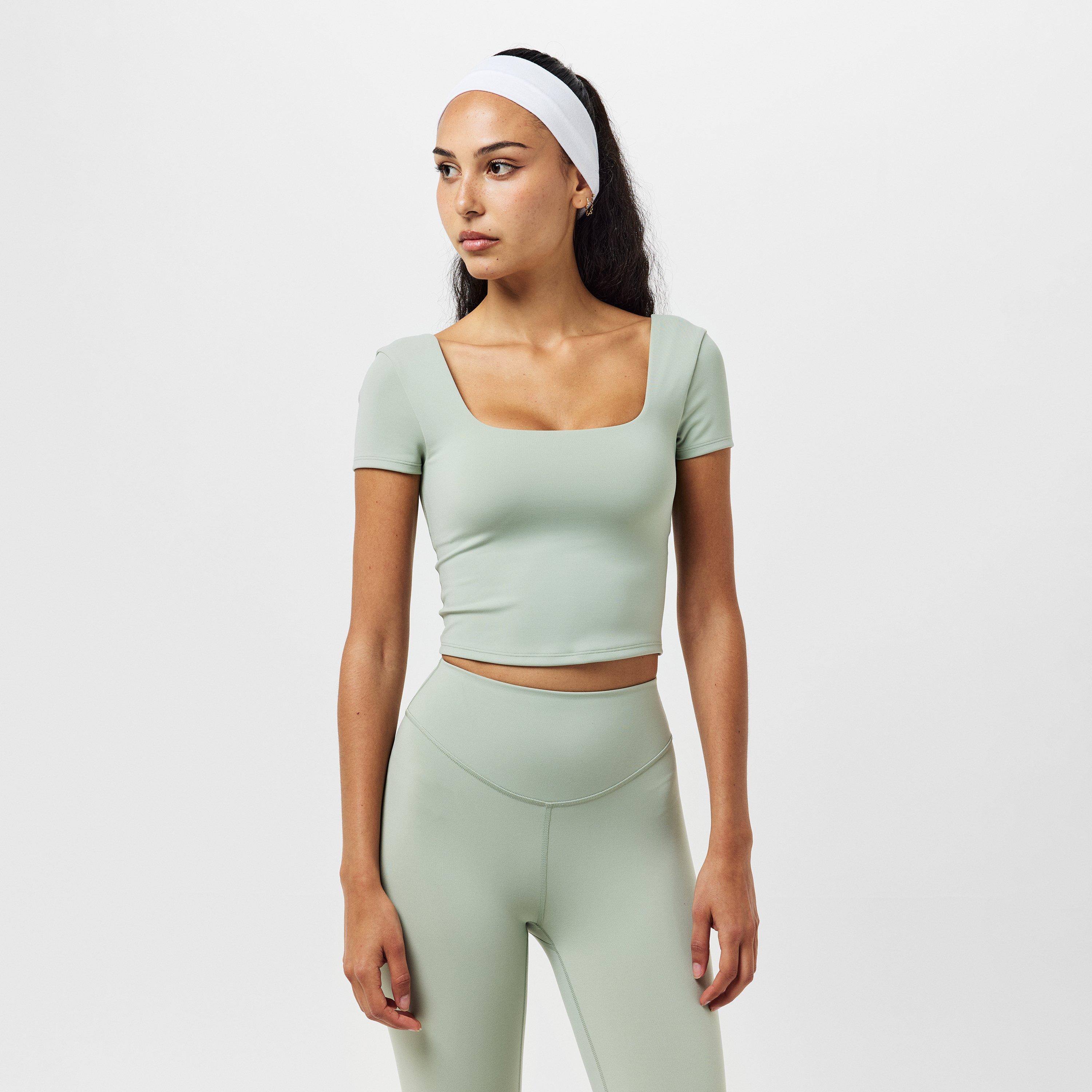Fog Green - Lululemon - Women's WunderU Short-Sleeve Performance Gym Top - 3