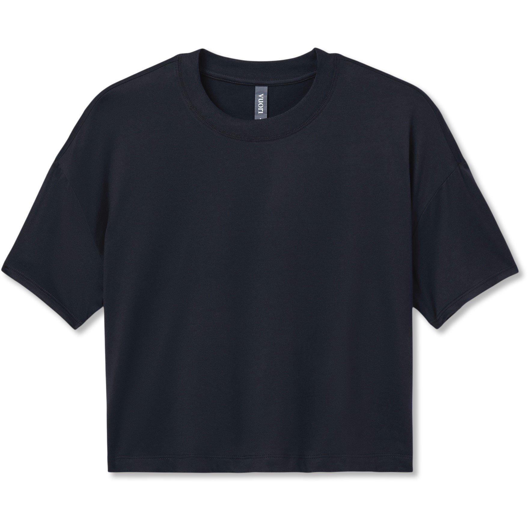 Black Heather - Vuori - Women's Energy Short Sleeve Performance Gym Top - 1