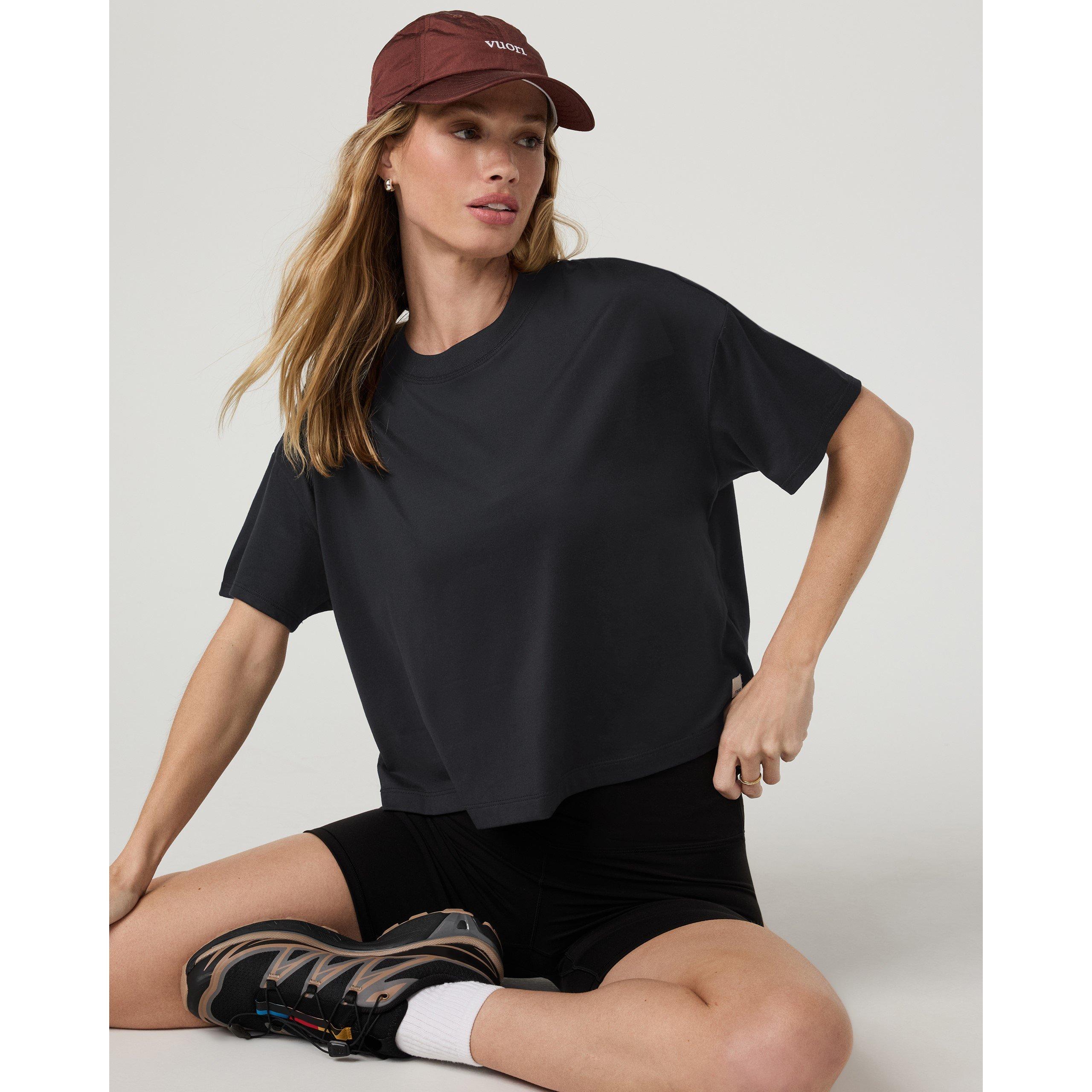 Black Heather - Vuori - Women's Energy Short Sleeve Performance Gym Top - 2