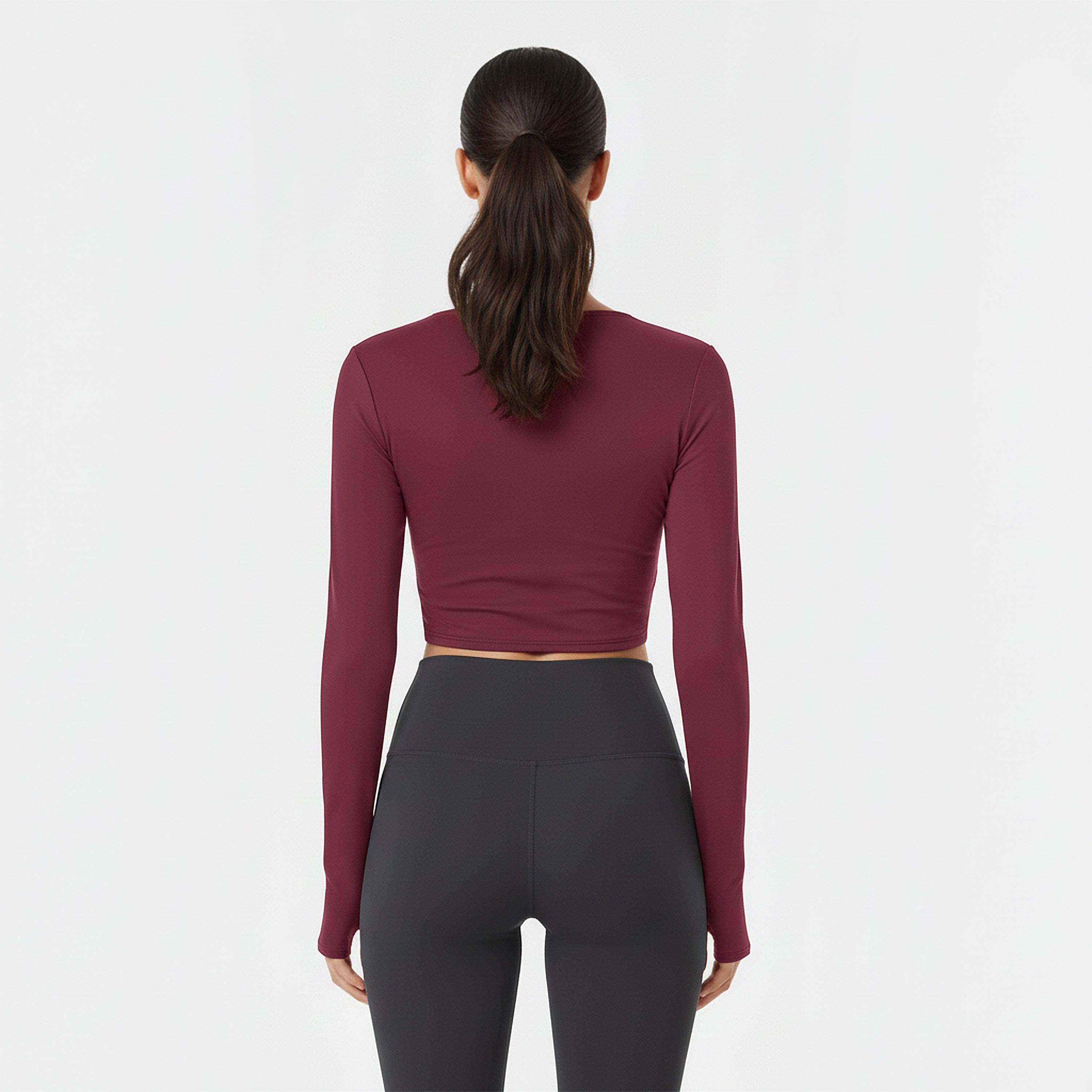 Dark Cherry - USA Pro - Wrap Front Top Womens - 4