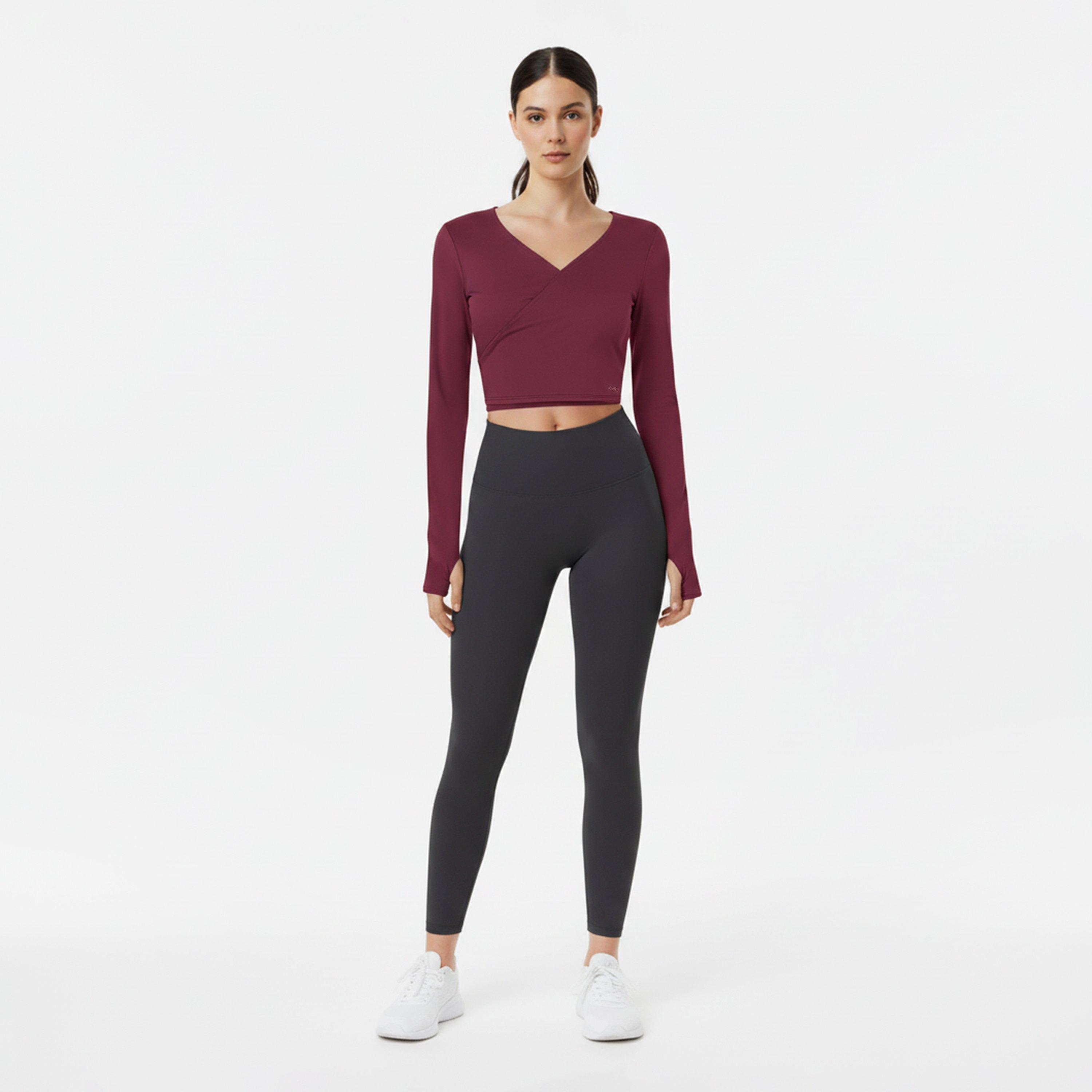 Dark Cherry - USA Pro - Wrap Front Top Womens - 5