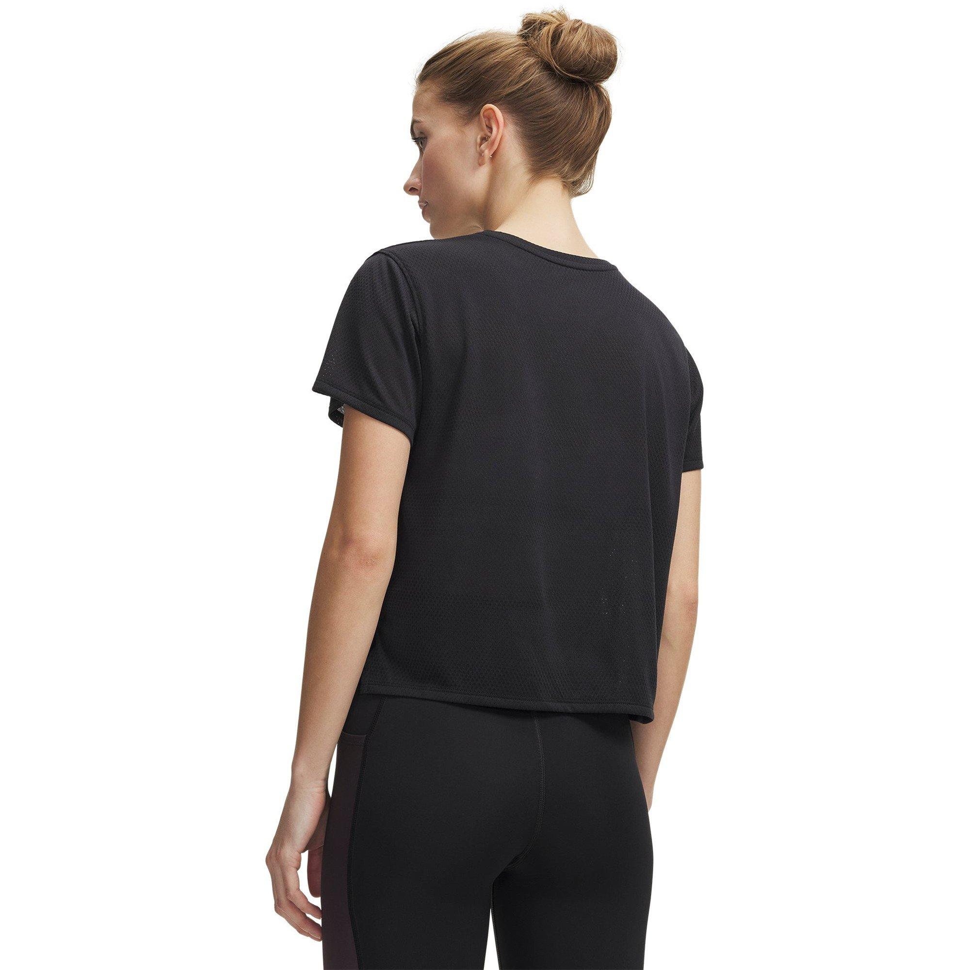 Black/Reflect - Under Armour - Women's Velociti Short Sleeve Performance Gym Top - 2