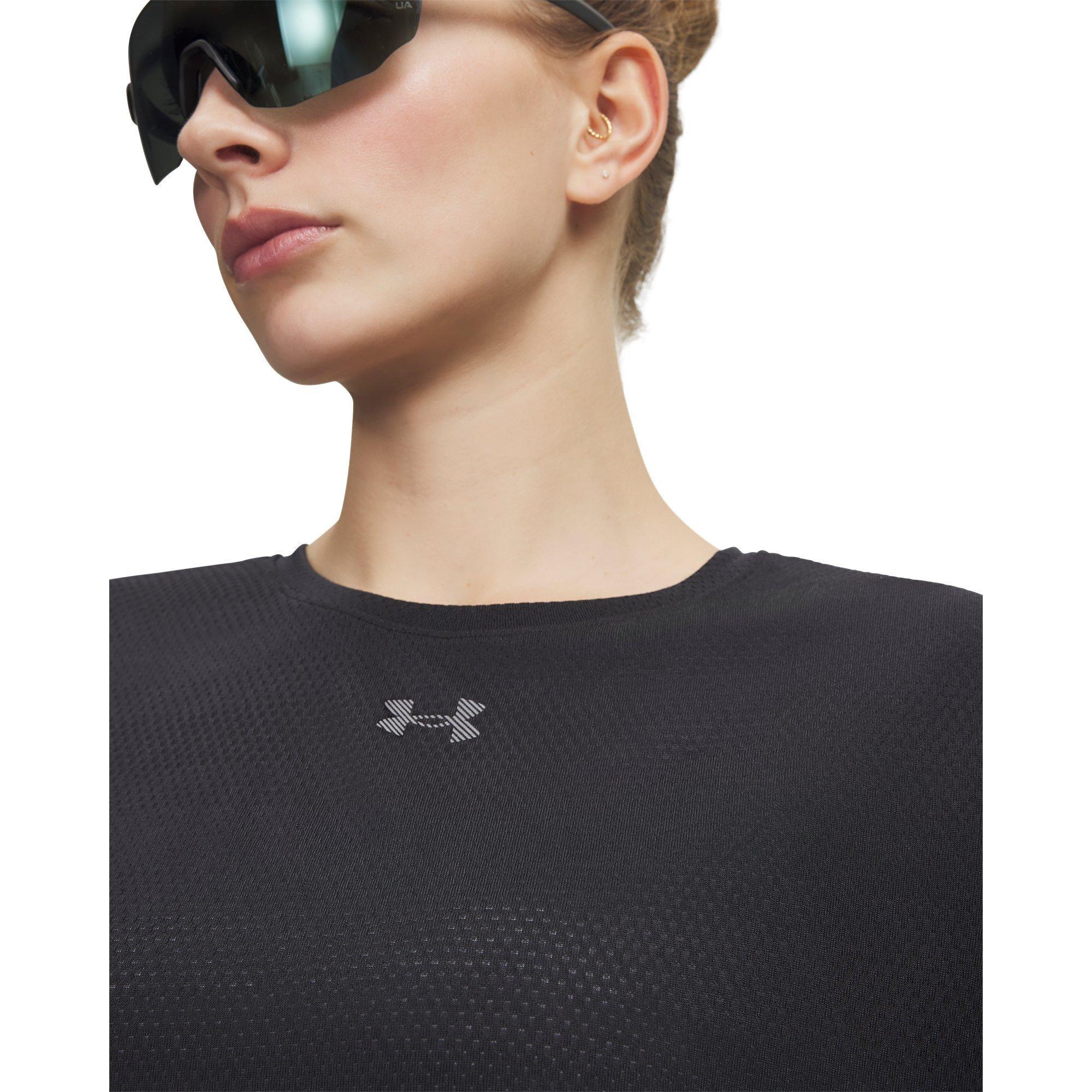 Black/Reflect - Under Armour - Women's Velociti Short Sleeve Performance Gym Top - 3