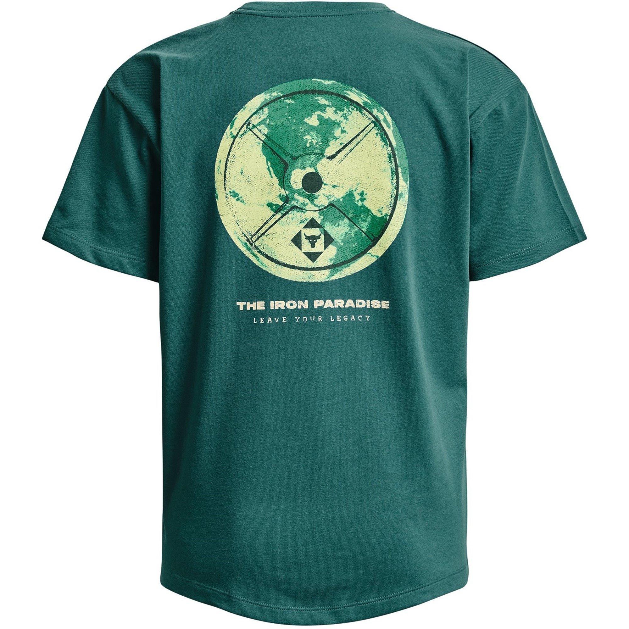 Green - Under Armour - Rock Globe Short-Sleeve Performance Gym Top - 2