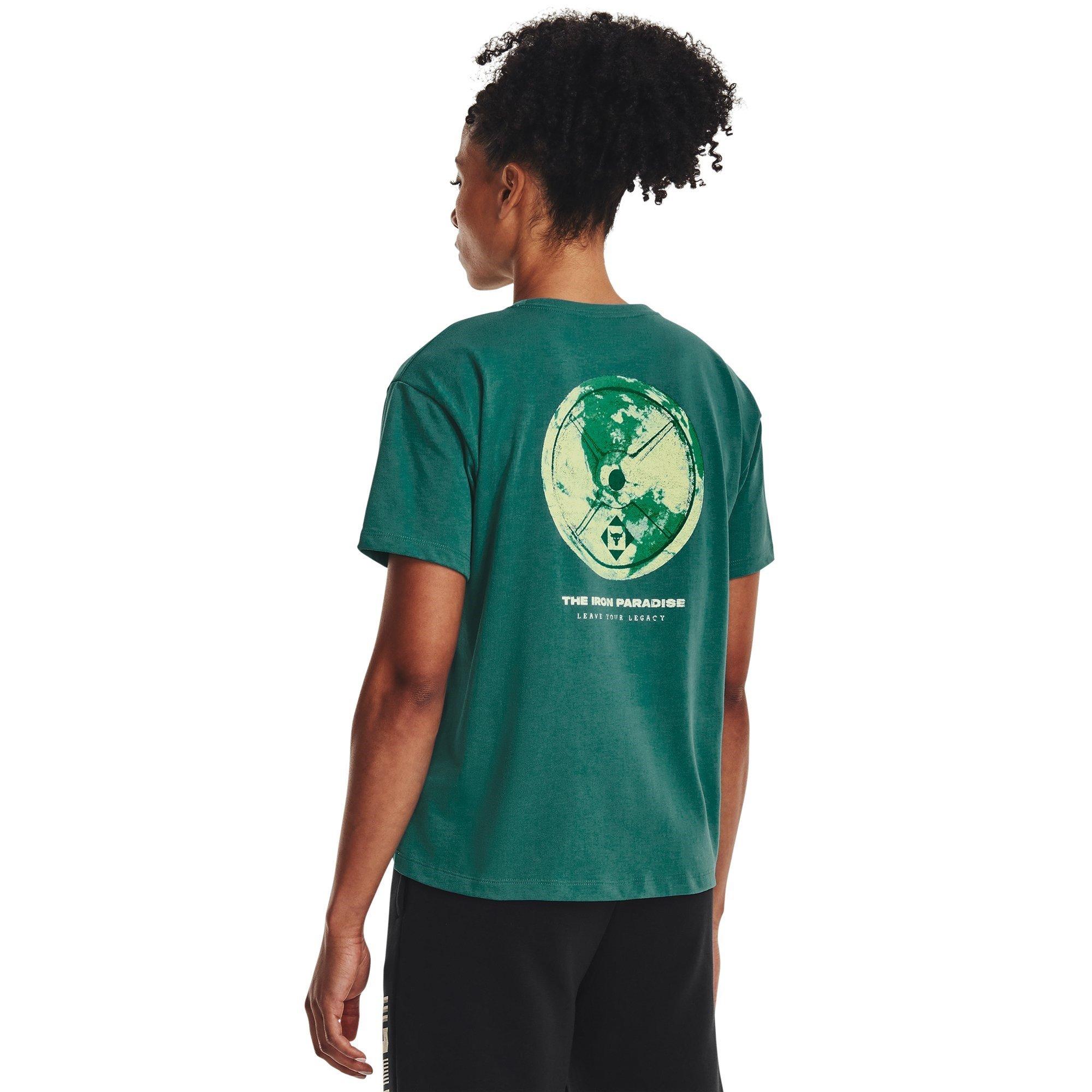 Green - Under Armour - Rock Globe Short-Sleeve Performance Gym Top - 4