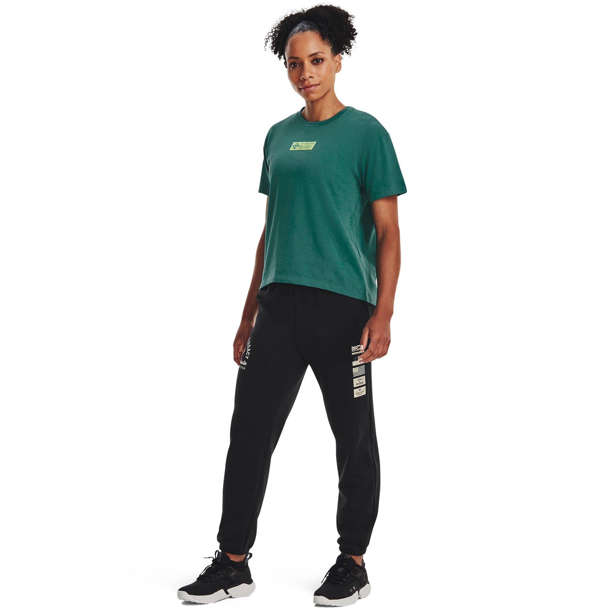 Green - Under Armour - Rock Globe Short-Sleeve Performance Gym Top - 6