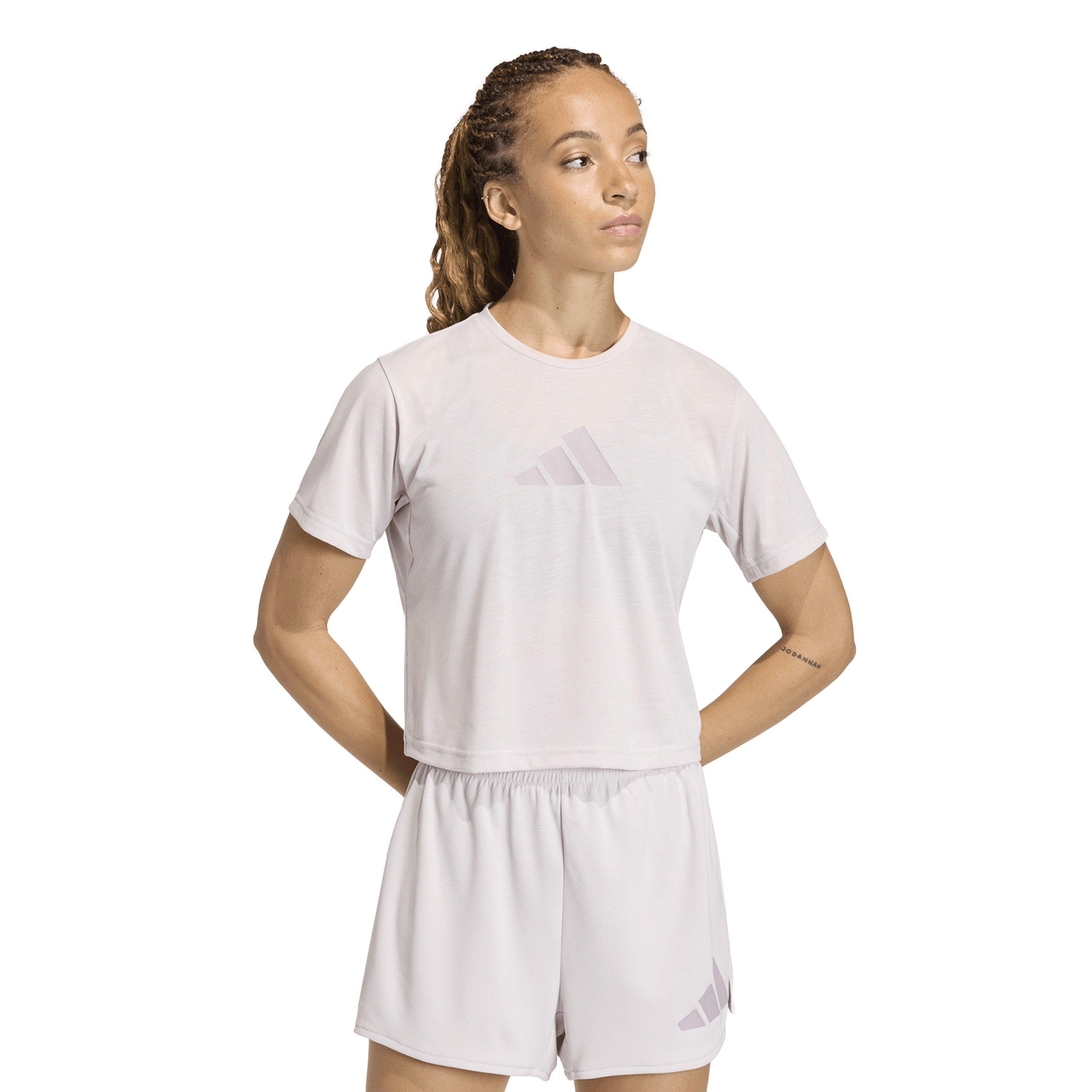 Ice Purple - adidas - Women's Short Sleeve Performance Gym Top - 2